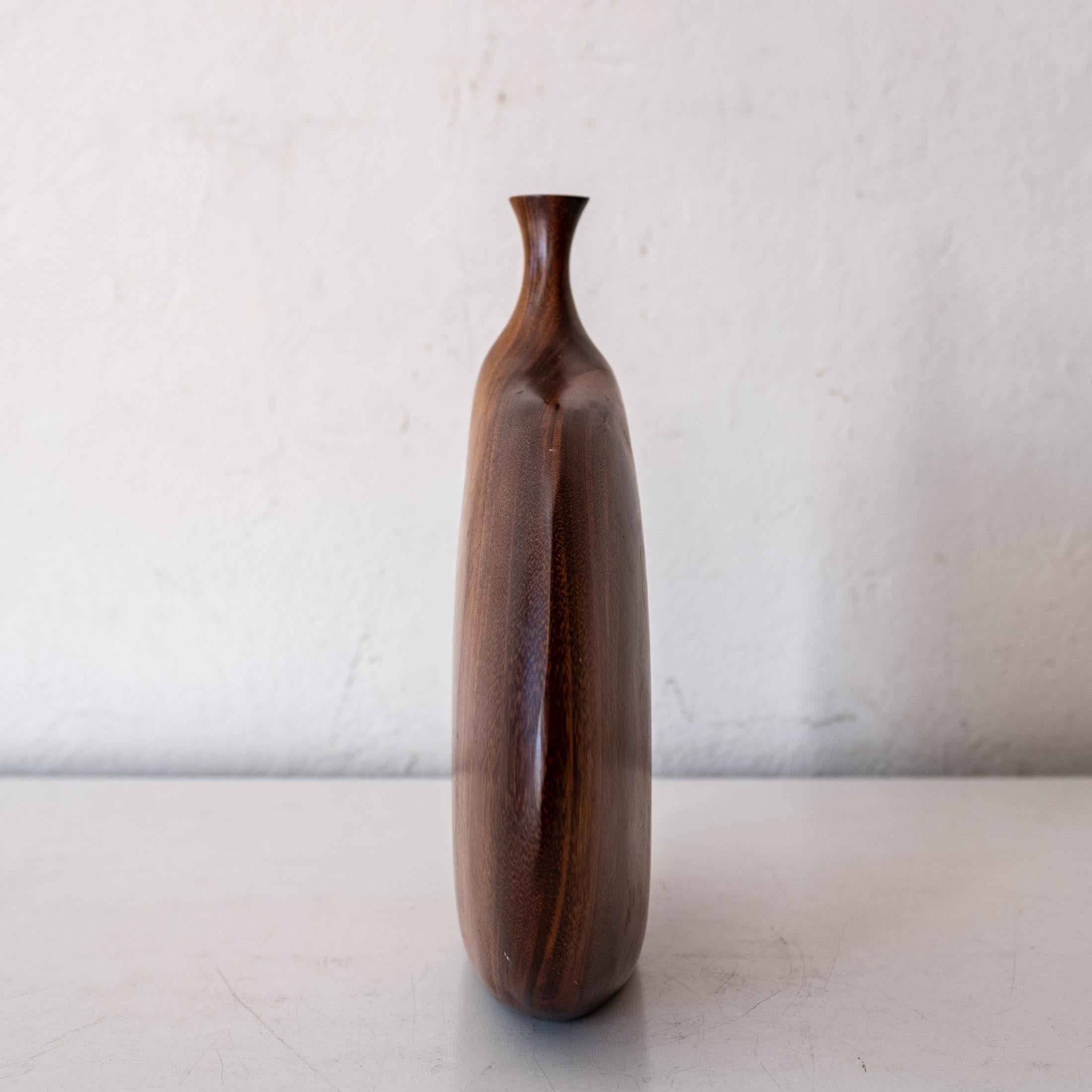 American California Craft Sculptural Wood Vase by Doug Ayers