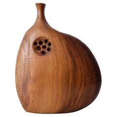 California Craft Skulpturale Holzvase von Doug Ayers