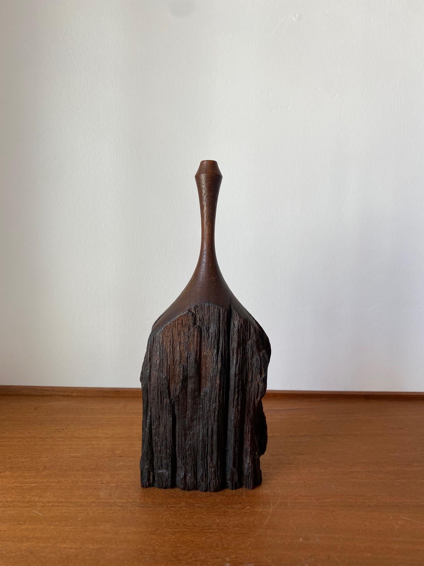 Americano Vaso scultoreo in Wood di California Craft in vendita