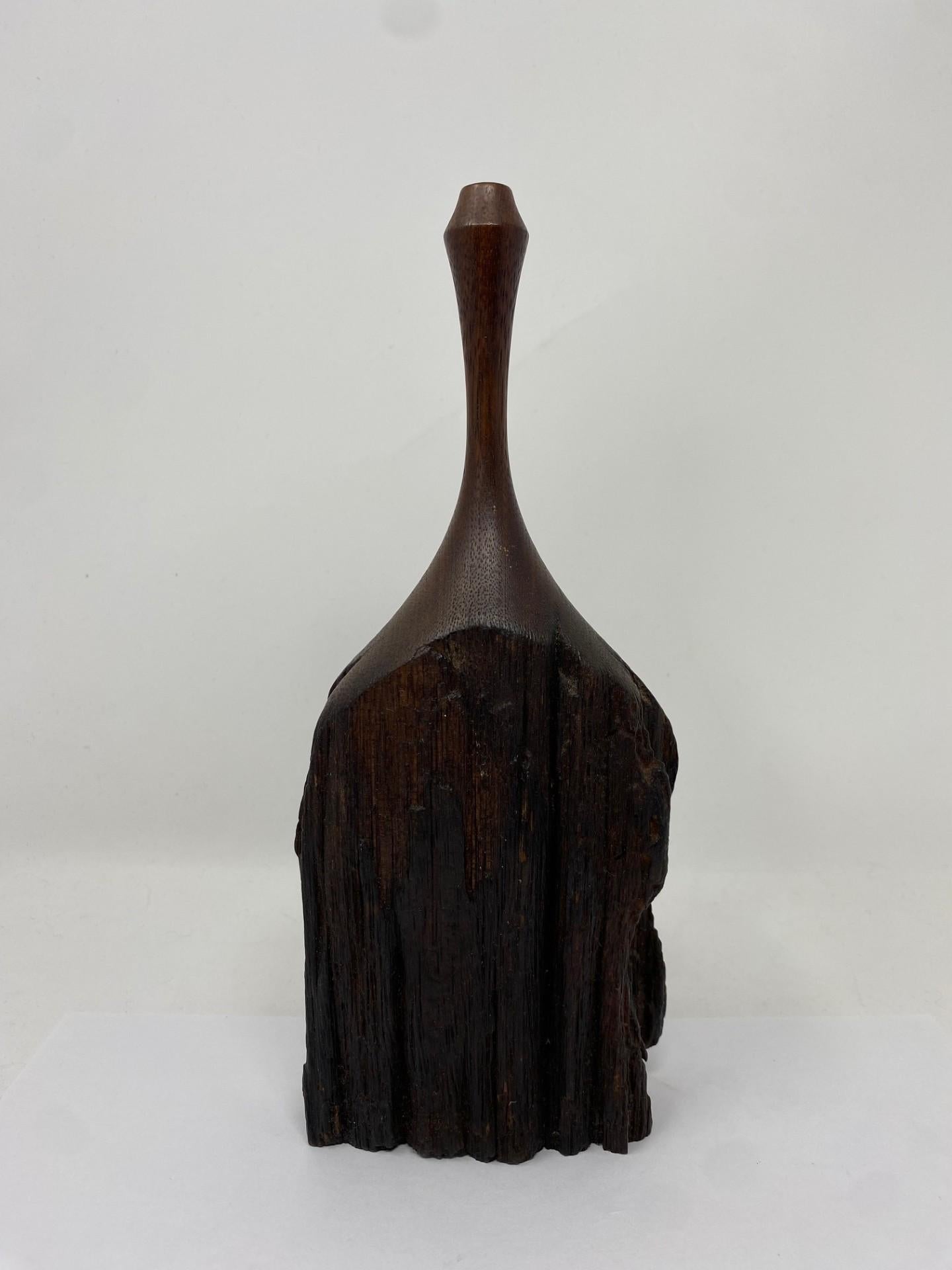 Legno Vaso scultoreo in Wood di California Craft in vendita