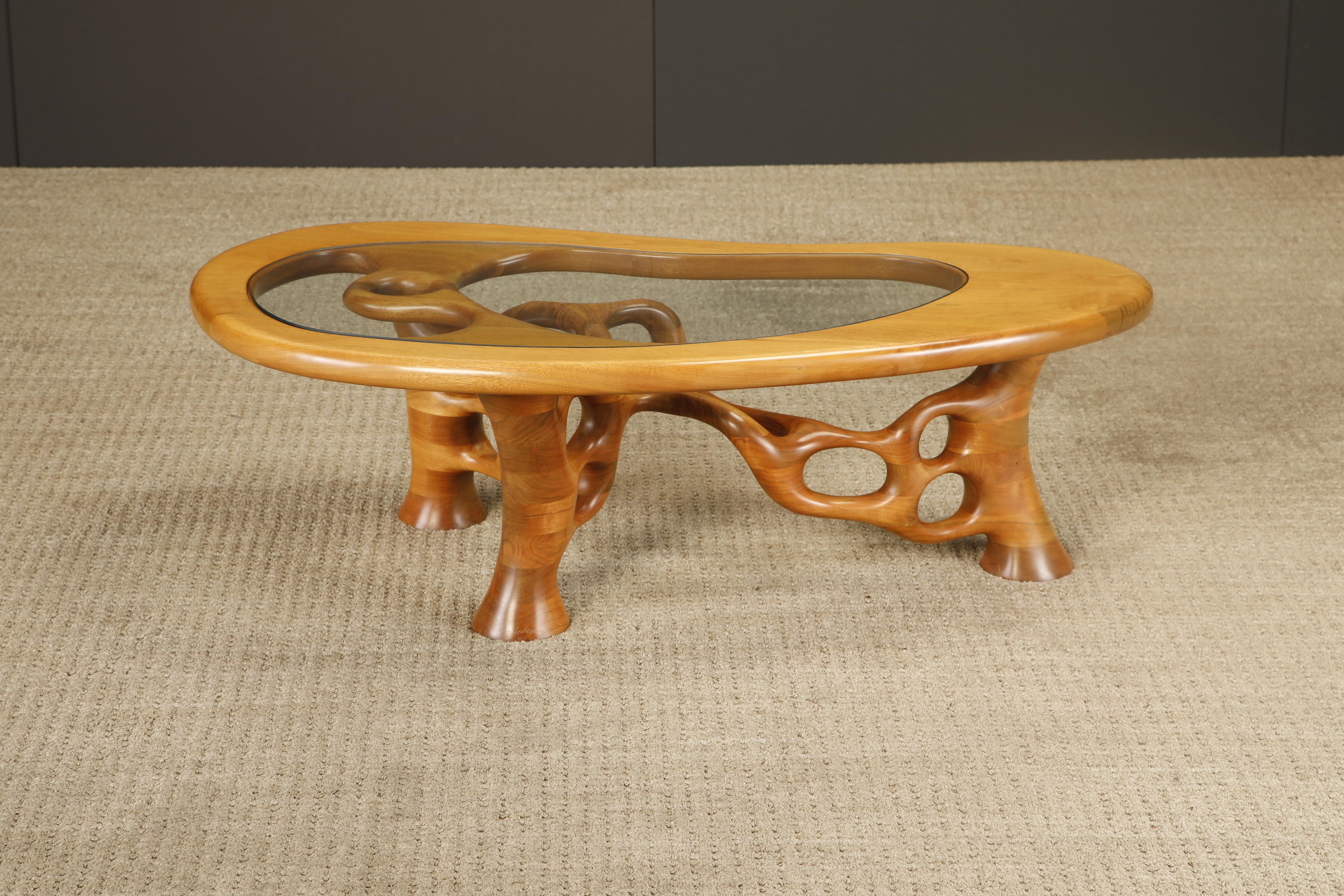 California Craftsman Freeform Cocktail Table de Craig Lauterbach, 1980, firmada en venta 3