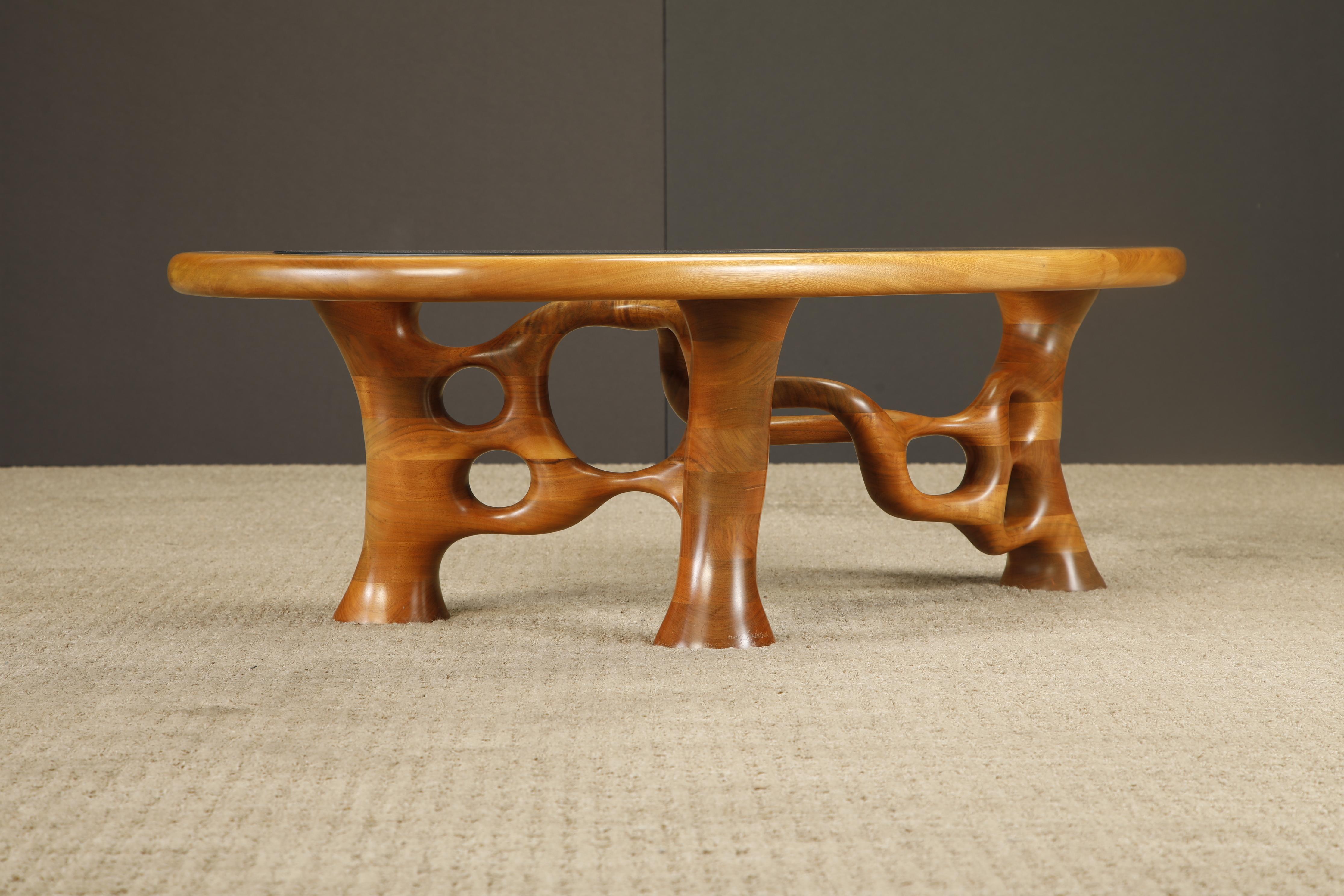 California Craftsman Freeform Cocktail Table de Craig Lauterbach, 1980, firmada en venta 4