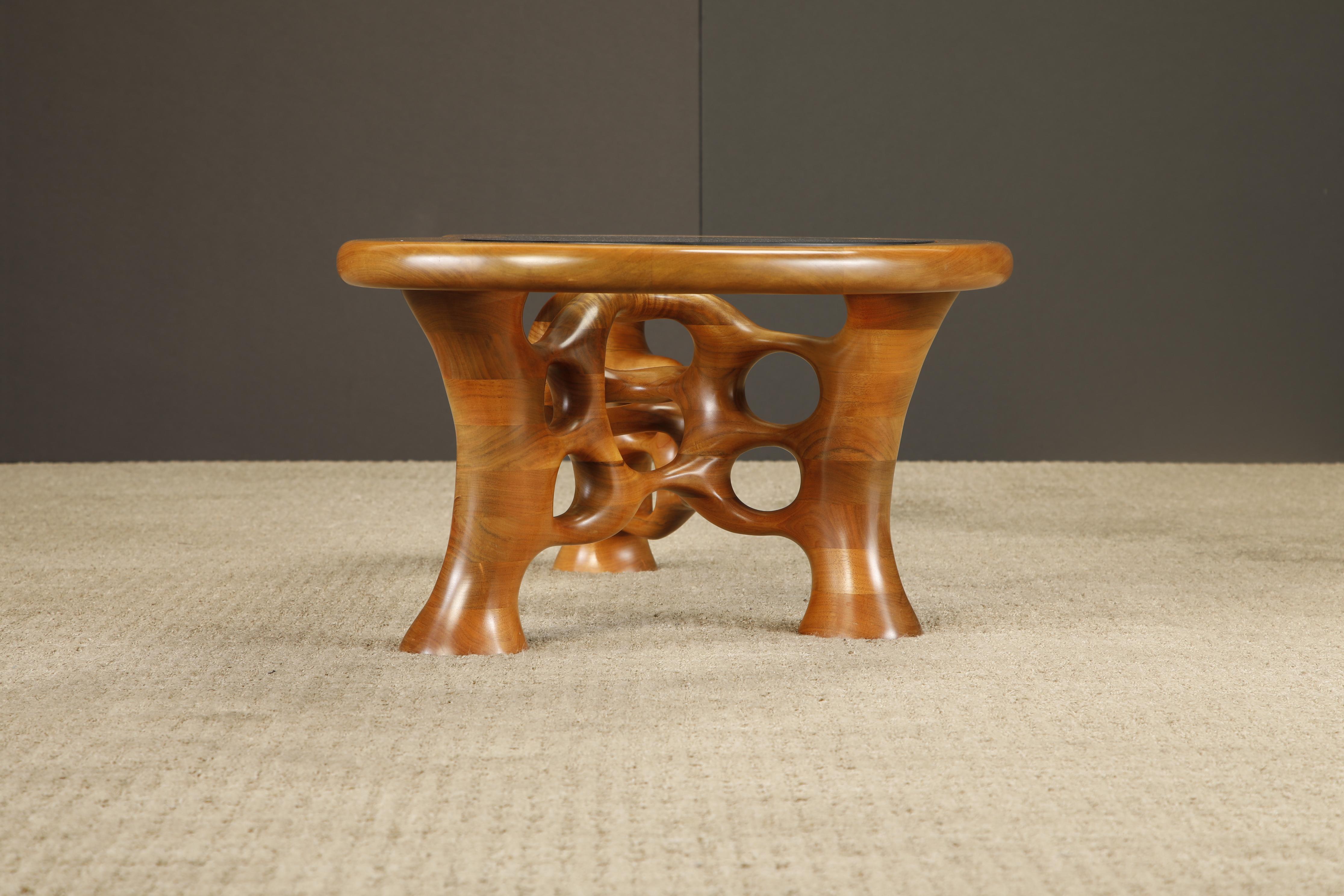 California Craftsman Freeform Cocktail Table de Craig Lauterbach, 1980, firmada en venta 6