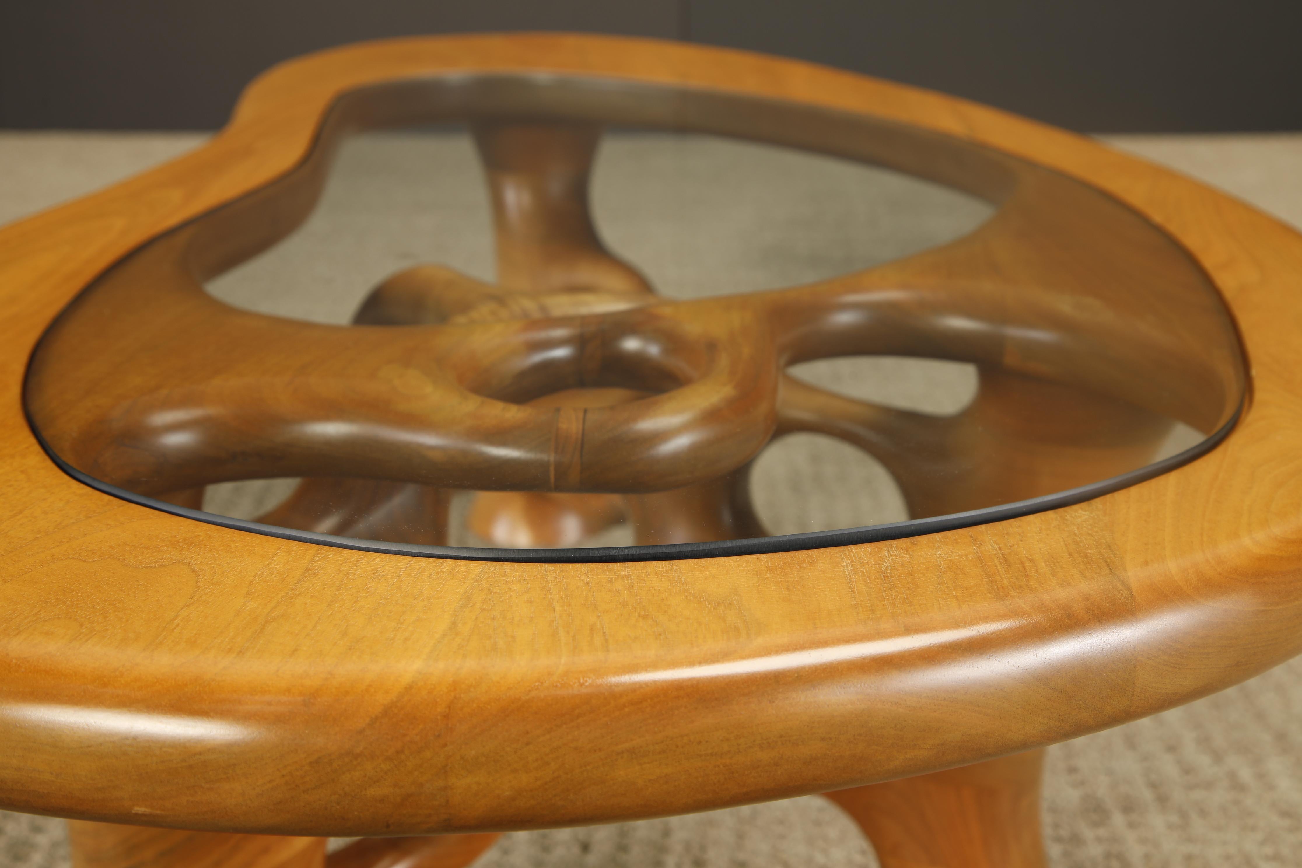 California Craftsman Freeform Cocktail Table de Craig Lauterbach, 1980, firmada en venta 8