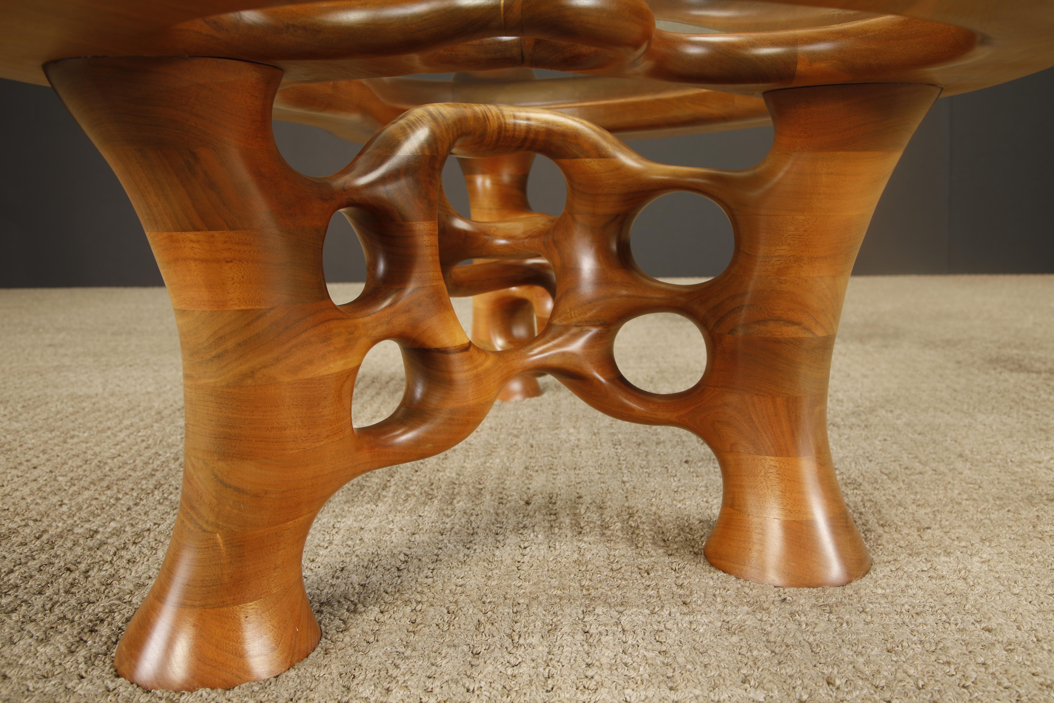 California Craftsman Freeform Cocktail Table de Craig Lauterbach, 1980, firmada en venta 9