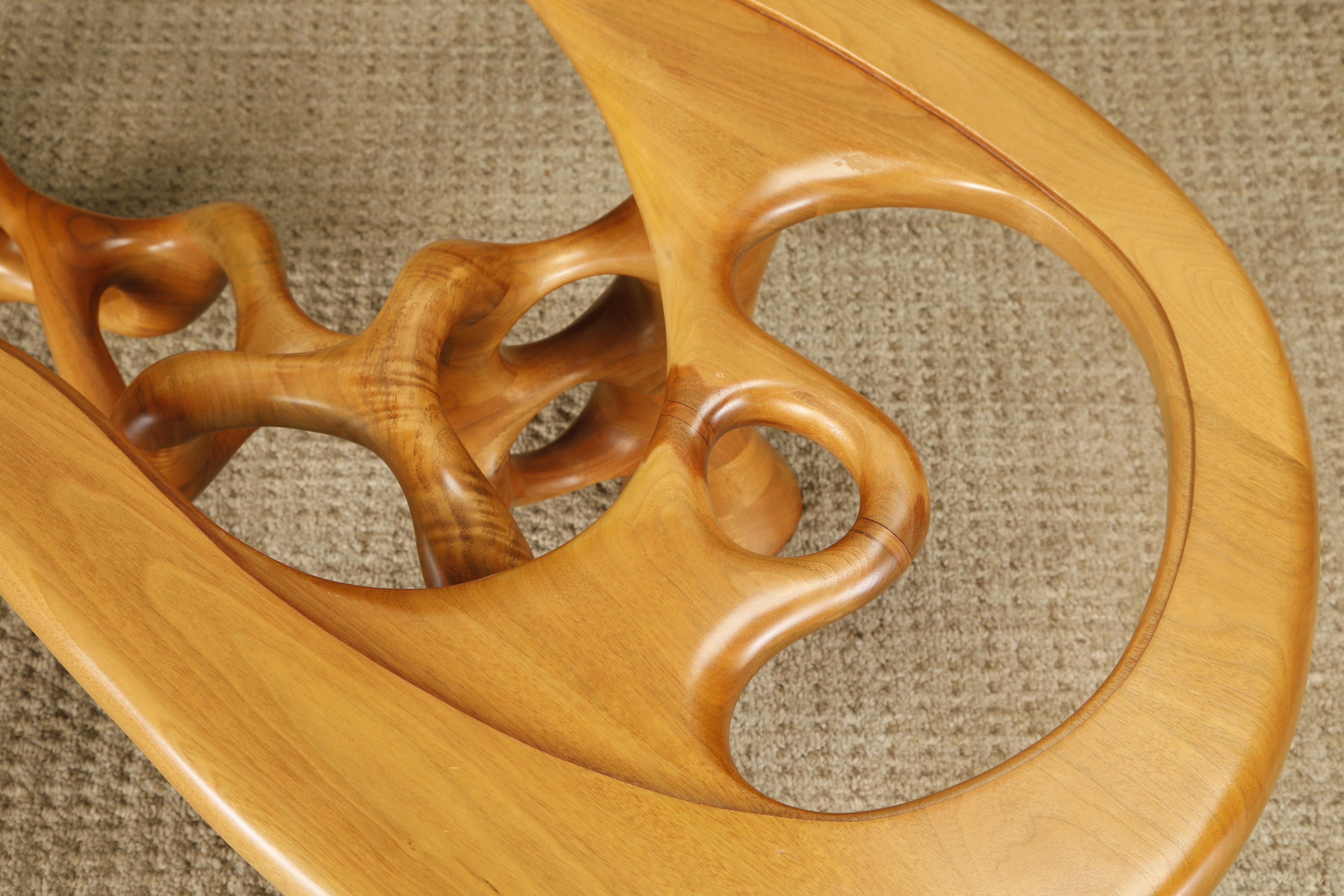 California Craftsman Freeform Cocktail Table de Craig Lauterbach, 1980, firmada en venta 10