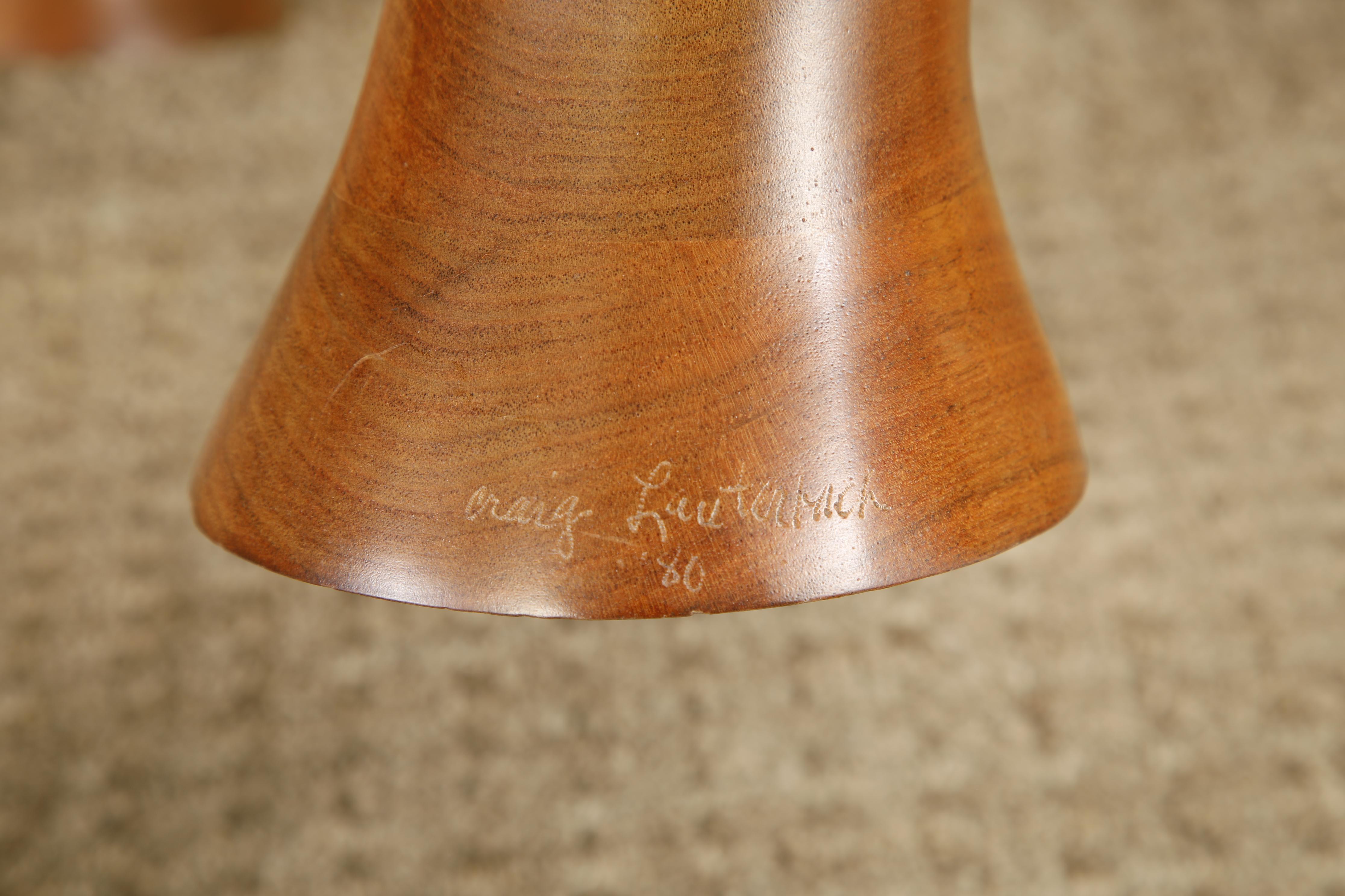 California Craftsman Freeform Cocktail Table de Craig Lauterbach, 1980, firmada en venta 13