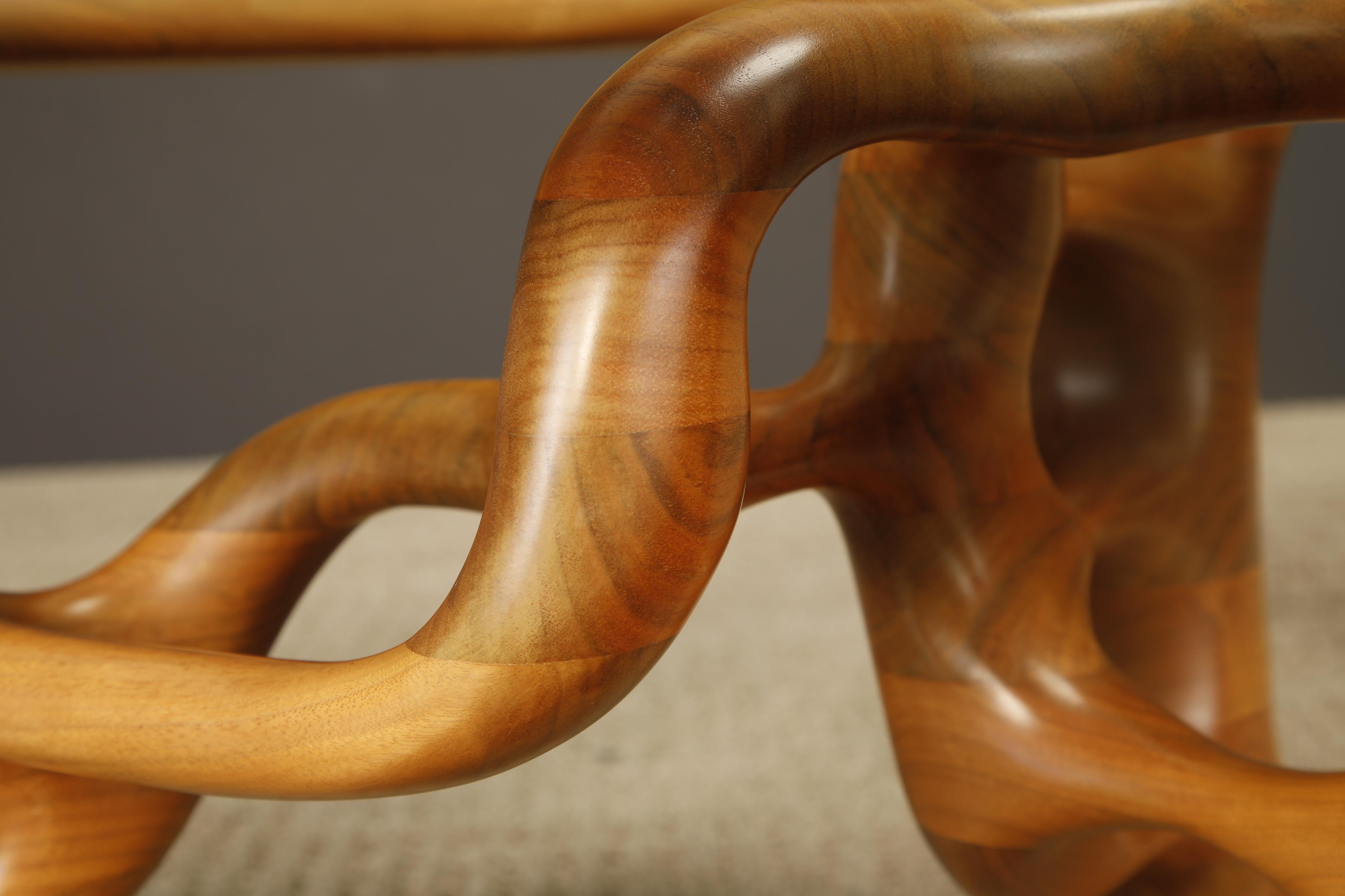 California Craftsman Freeform Cocktail Table de Craig Lauterbach, 1980, firmada en Bueno estado para la venta en Los Angeles, CA