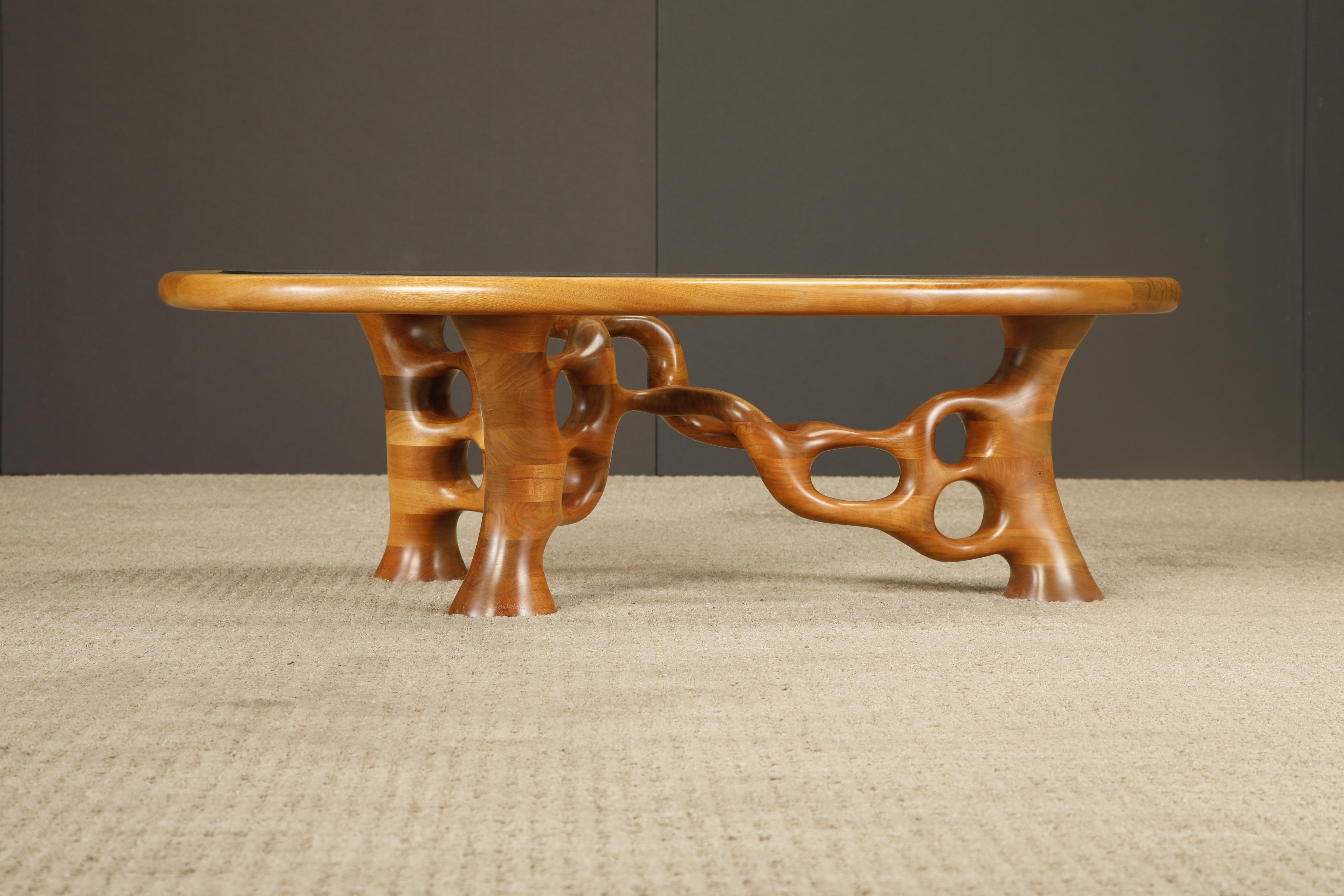 California Craftsman Freeform Cocktail Table de Craig Lauterbach, 1980, firmada en venta 2
