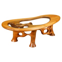 California Craftsman Freeform Cocktail Table de Craig Lauterbach, 1980, firmada