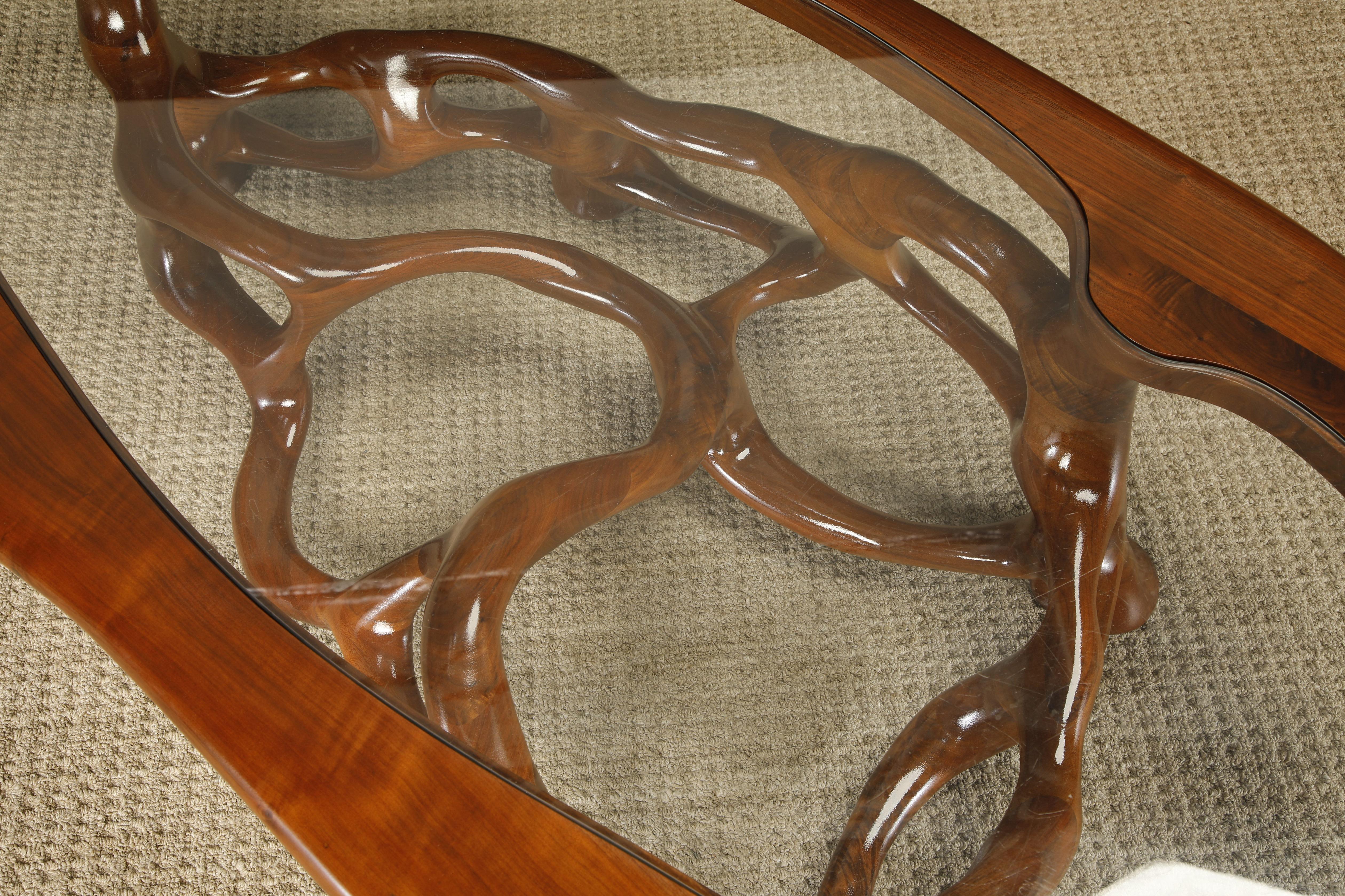 Tavolo da cocktail organico freeform California Craftsman di Craig Lauterbach, anni '1970 in vendita 7