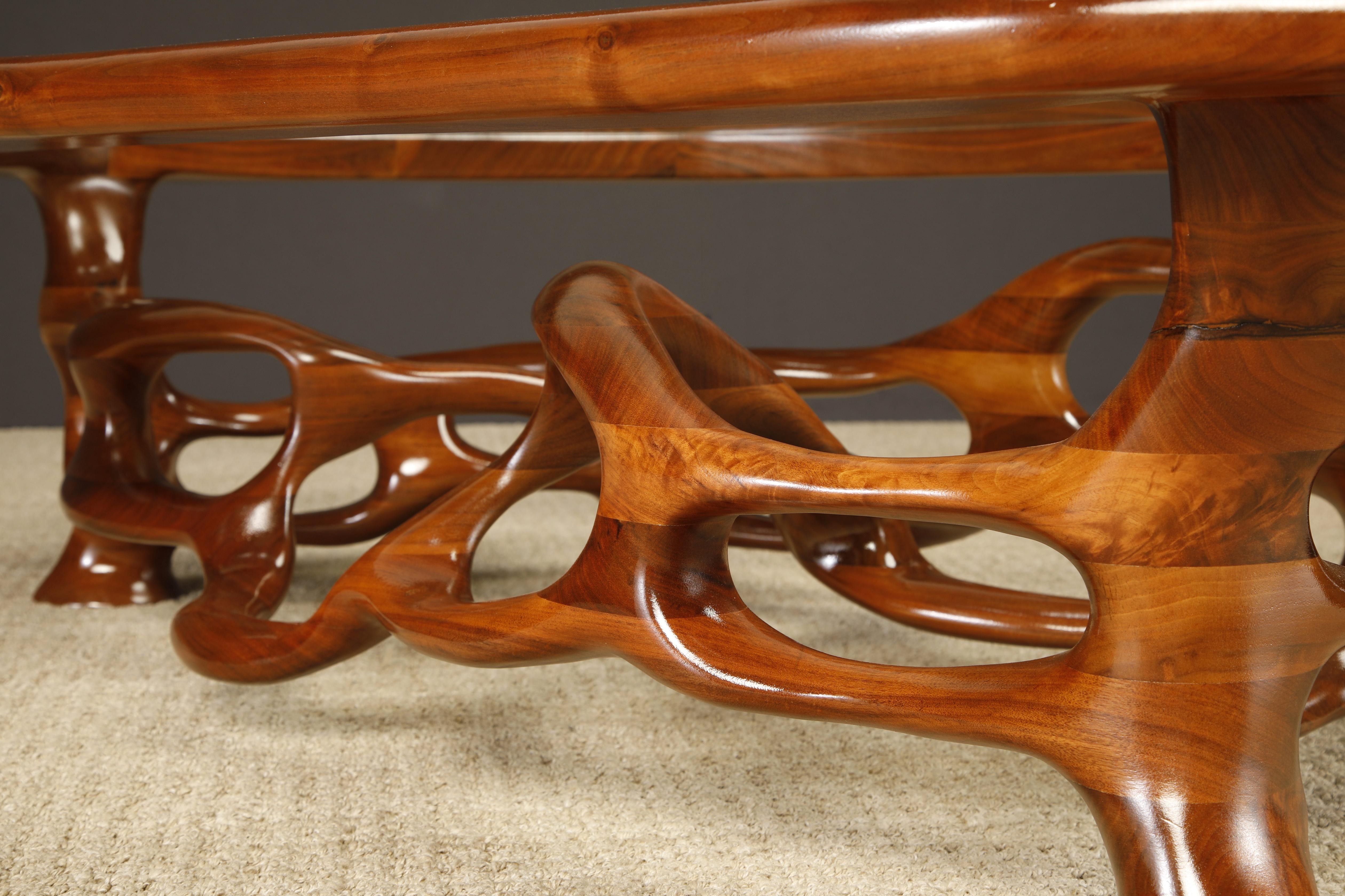 Tavolo da cocktail organico freeform California Craftsman di Craig Lauterbach, anni '1970 in vendita 8