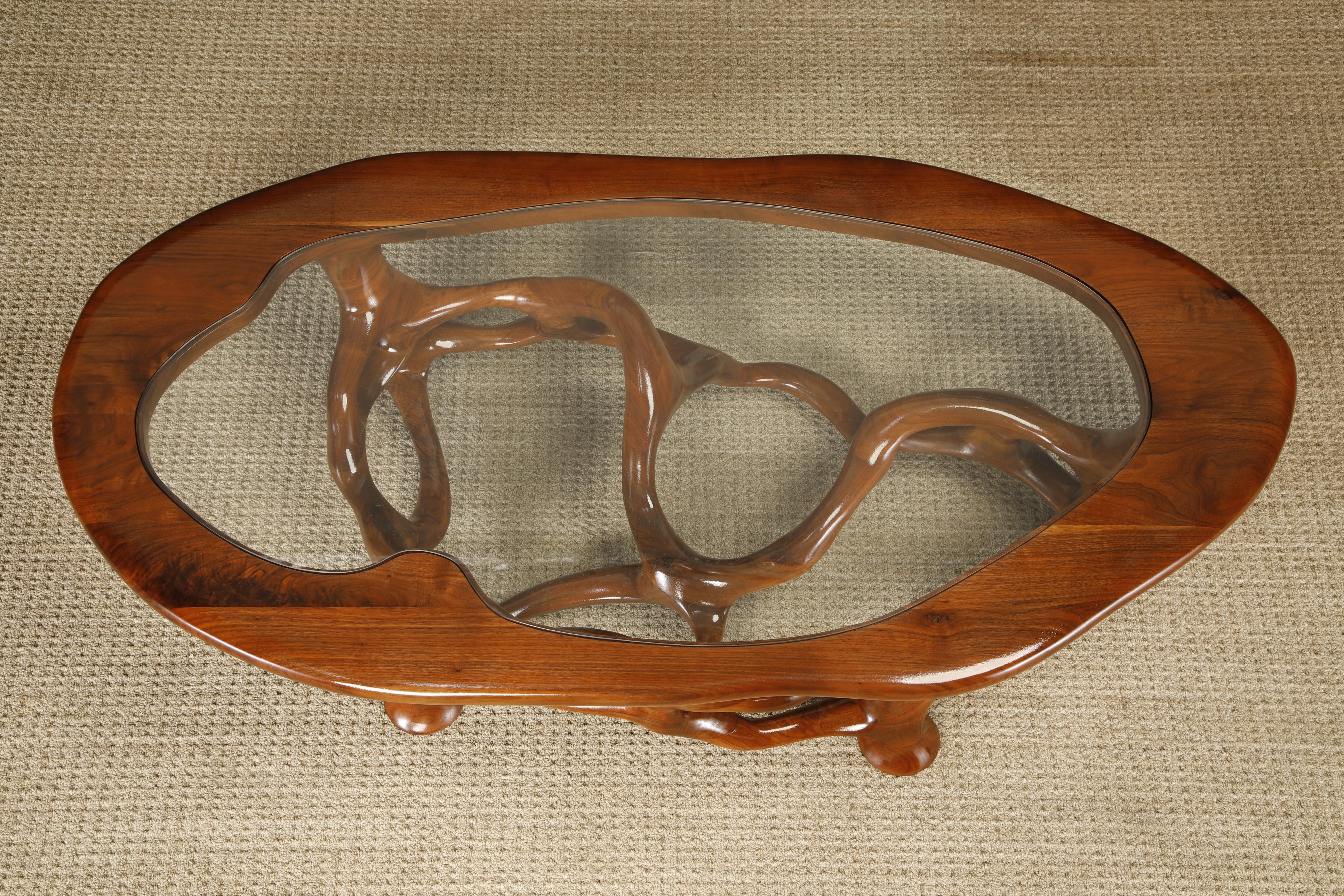 Tavolo da cocktail organico freeform California Craftsman di Craig Lauterbach, anni '1970 in vendita 11
