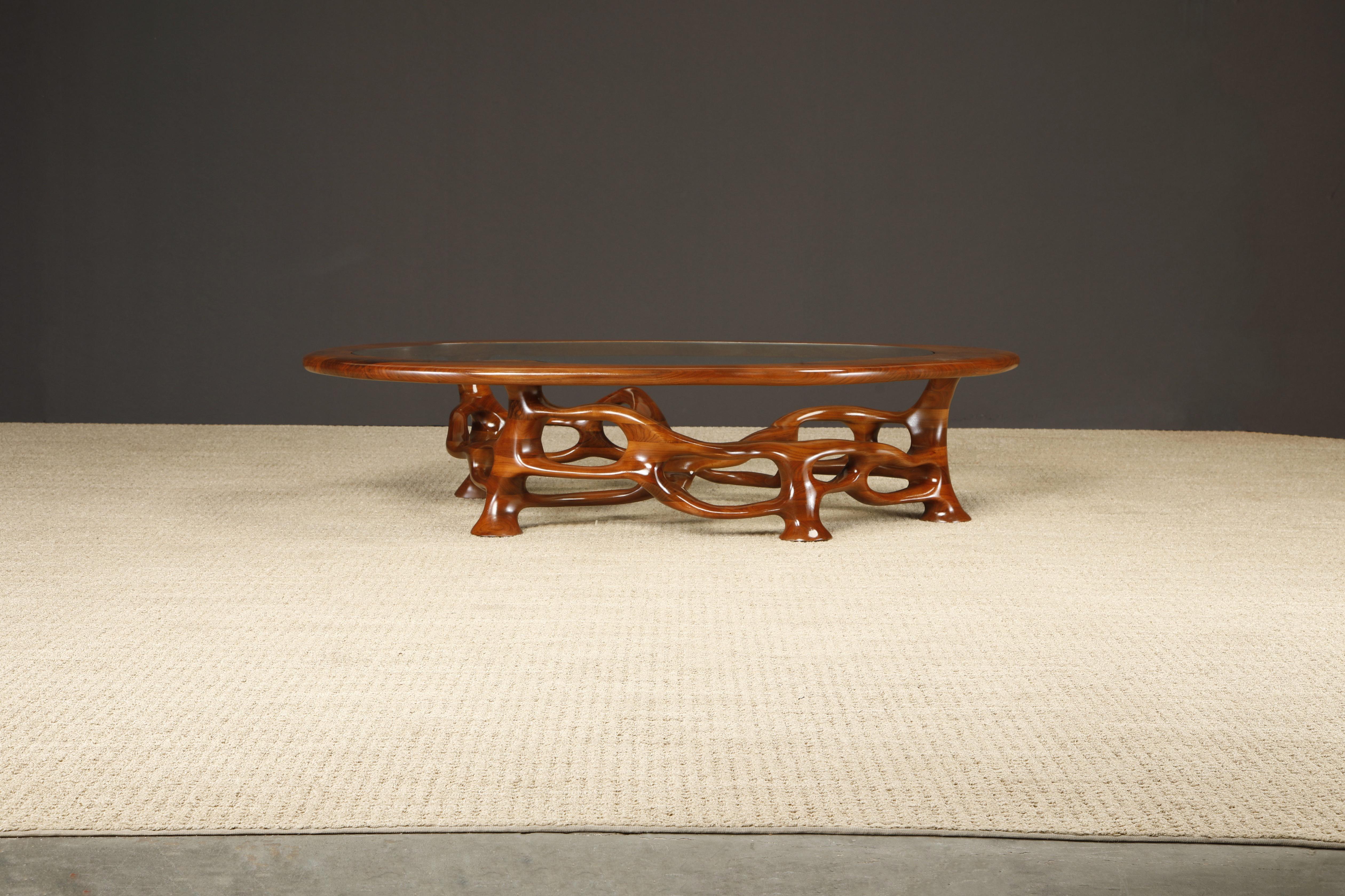 Tavolo da cocktail organico freeform California Craftsman di Craig Lauterbach, anni '1970 In condizioni ottime in vendita a Los Angeles, CA
