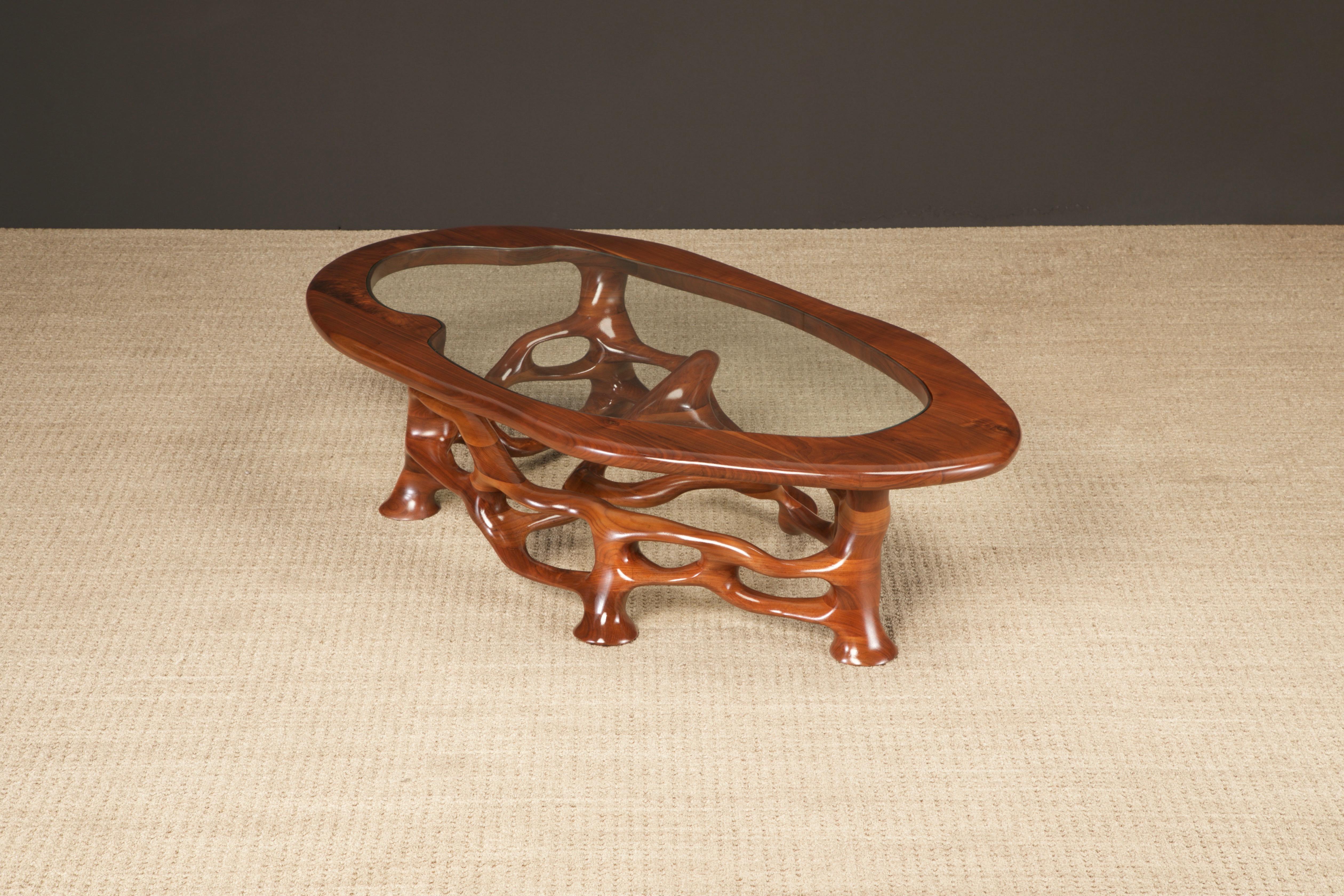 Tavolo da cocktail organico freeform California Craftsman di Craig Lauterbach, anni '1970 in vendita 1