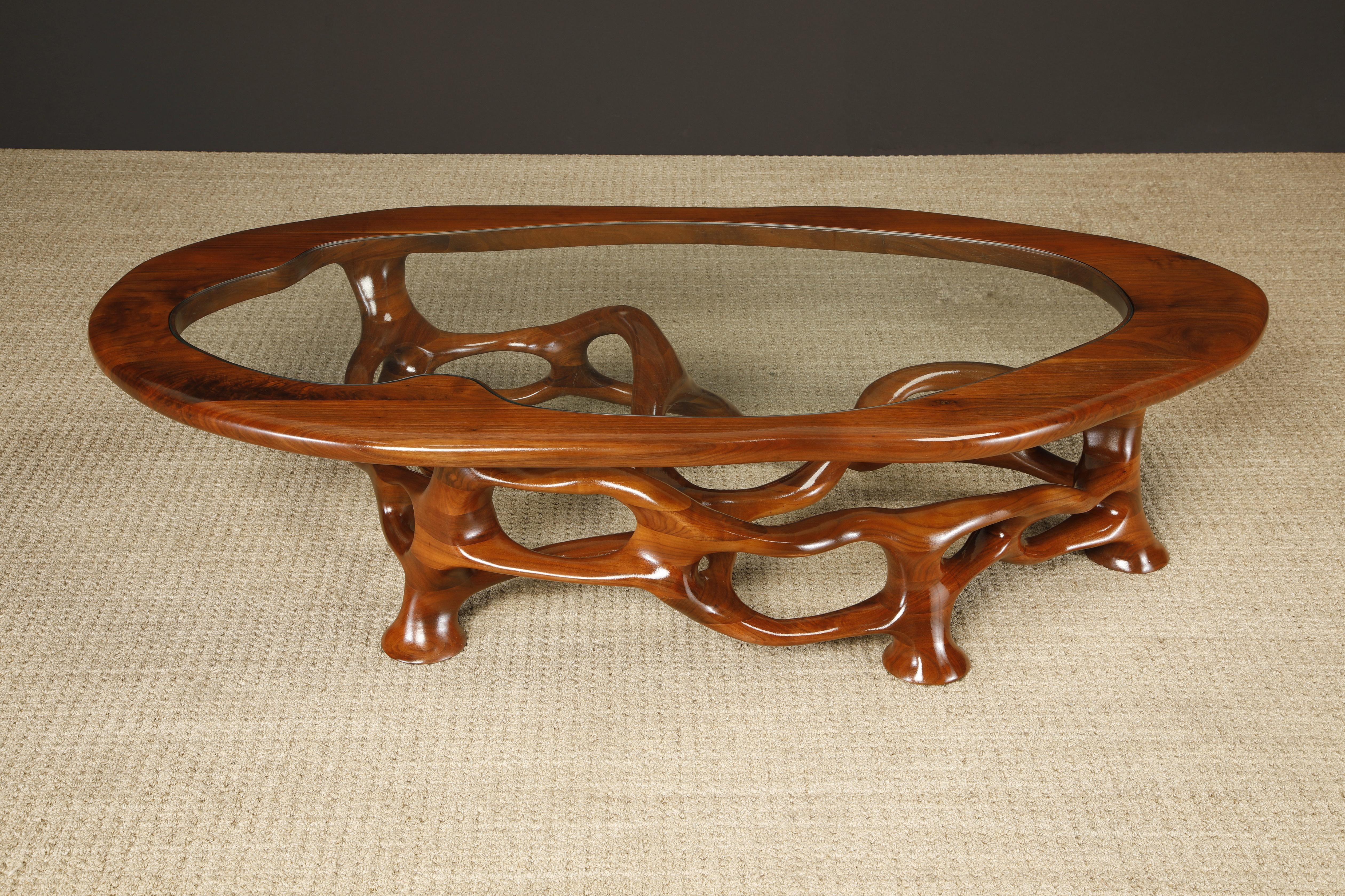 Tavolo da cocktail organico freeform California Craftsman di Craig Lauterbach, anni '1970 in vendita 2