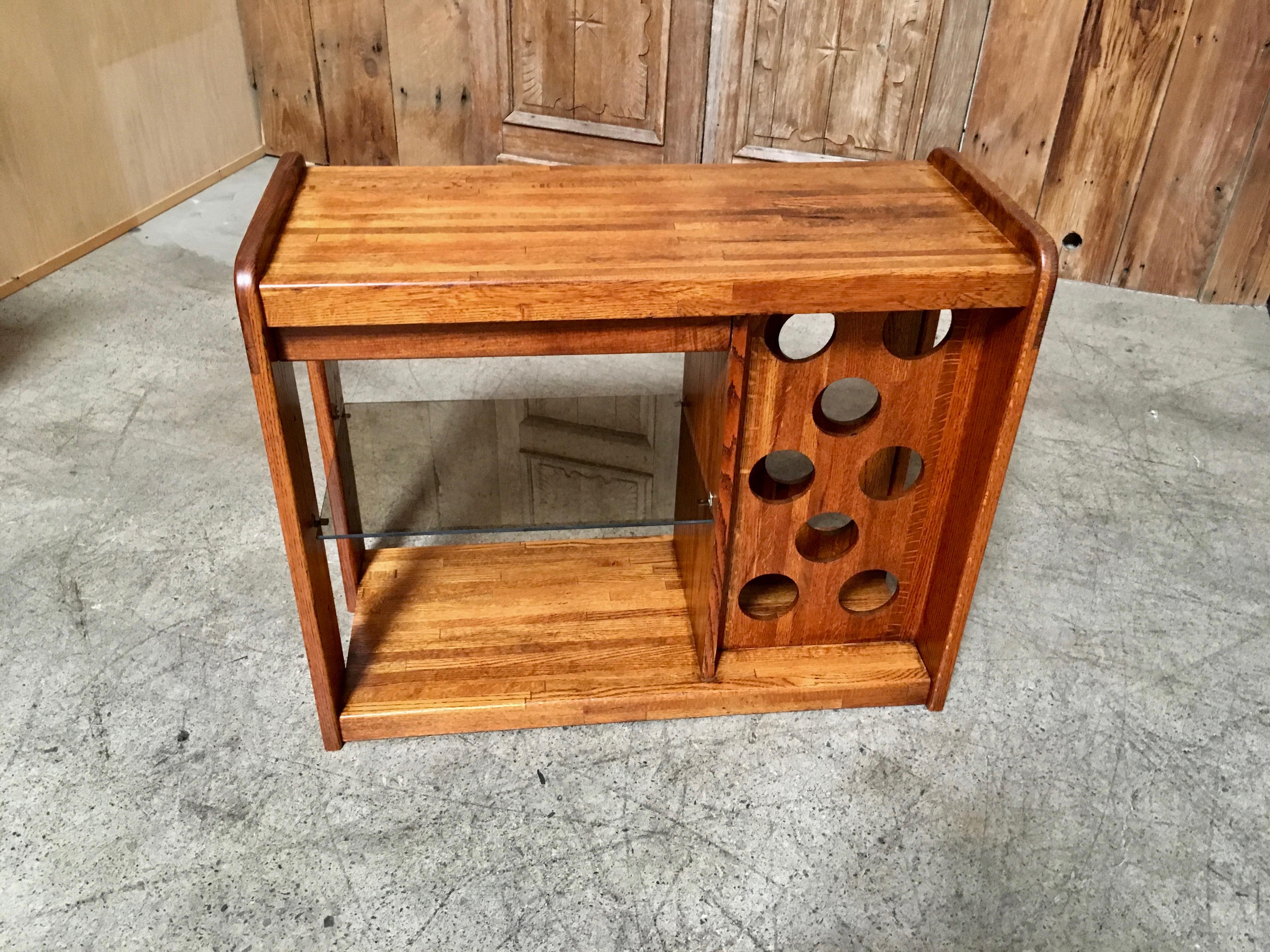 Mid-Century Modern California Design 1970s Wine Table by Lou Hodges