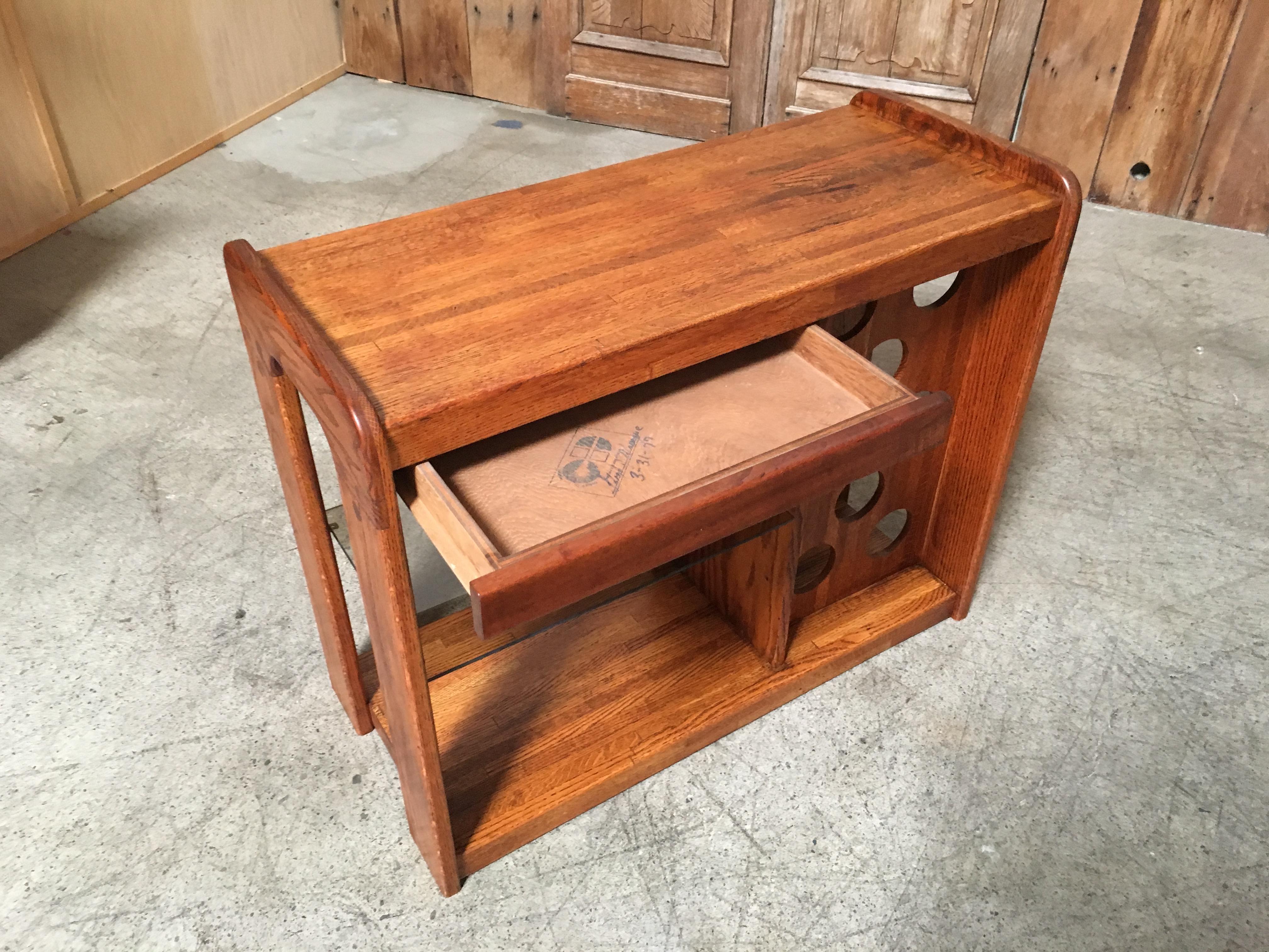 California Design 1970s Wine Table by Lou Hodges In Good Condition In Denton, TX