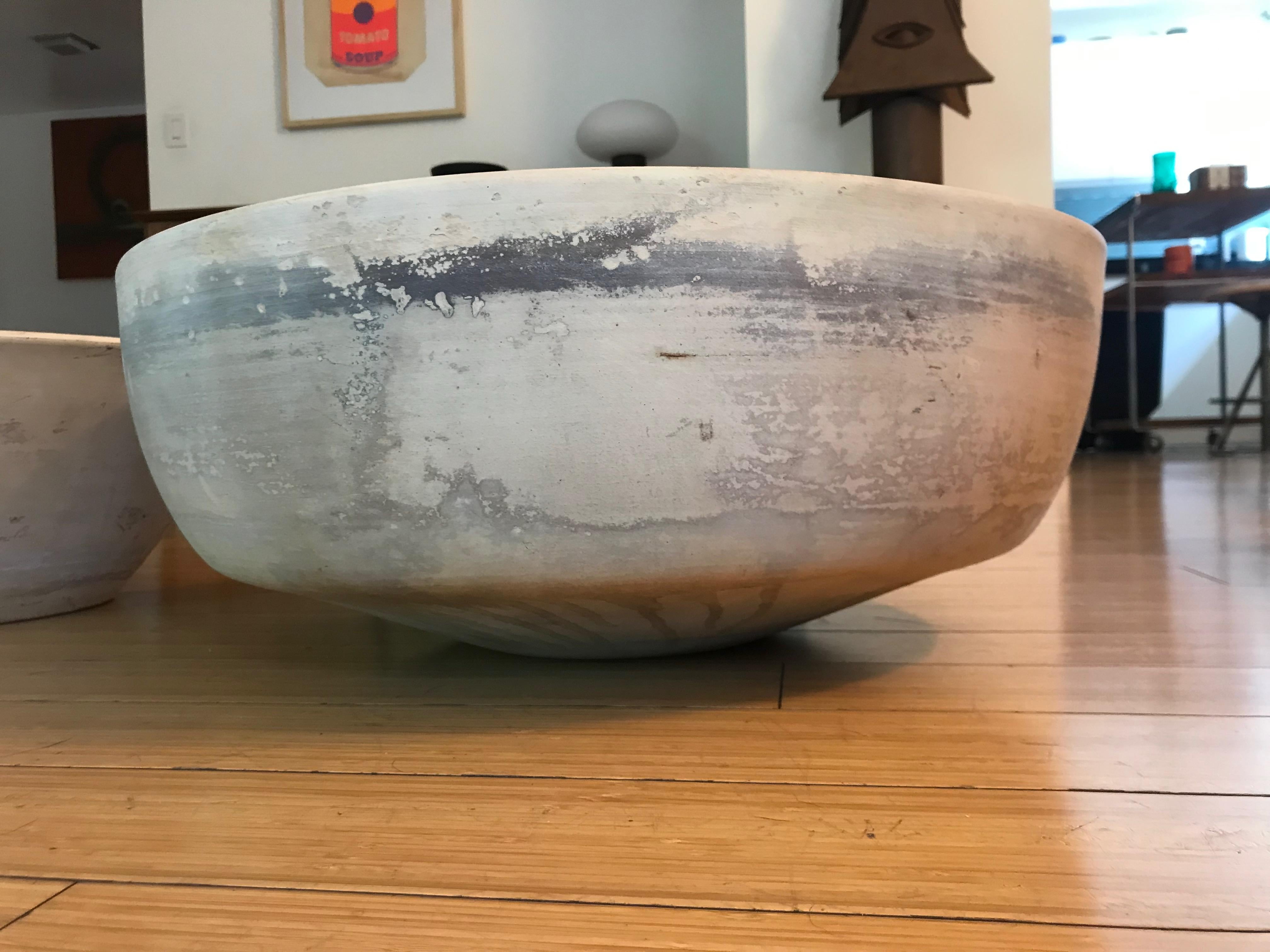 California Design Architectural Pottery Natural Bisque Planters In Good Condition In Los Angeles, CA