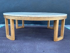 Table basse design californienne avec plateau en marbre Van Keppel-Green