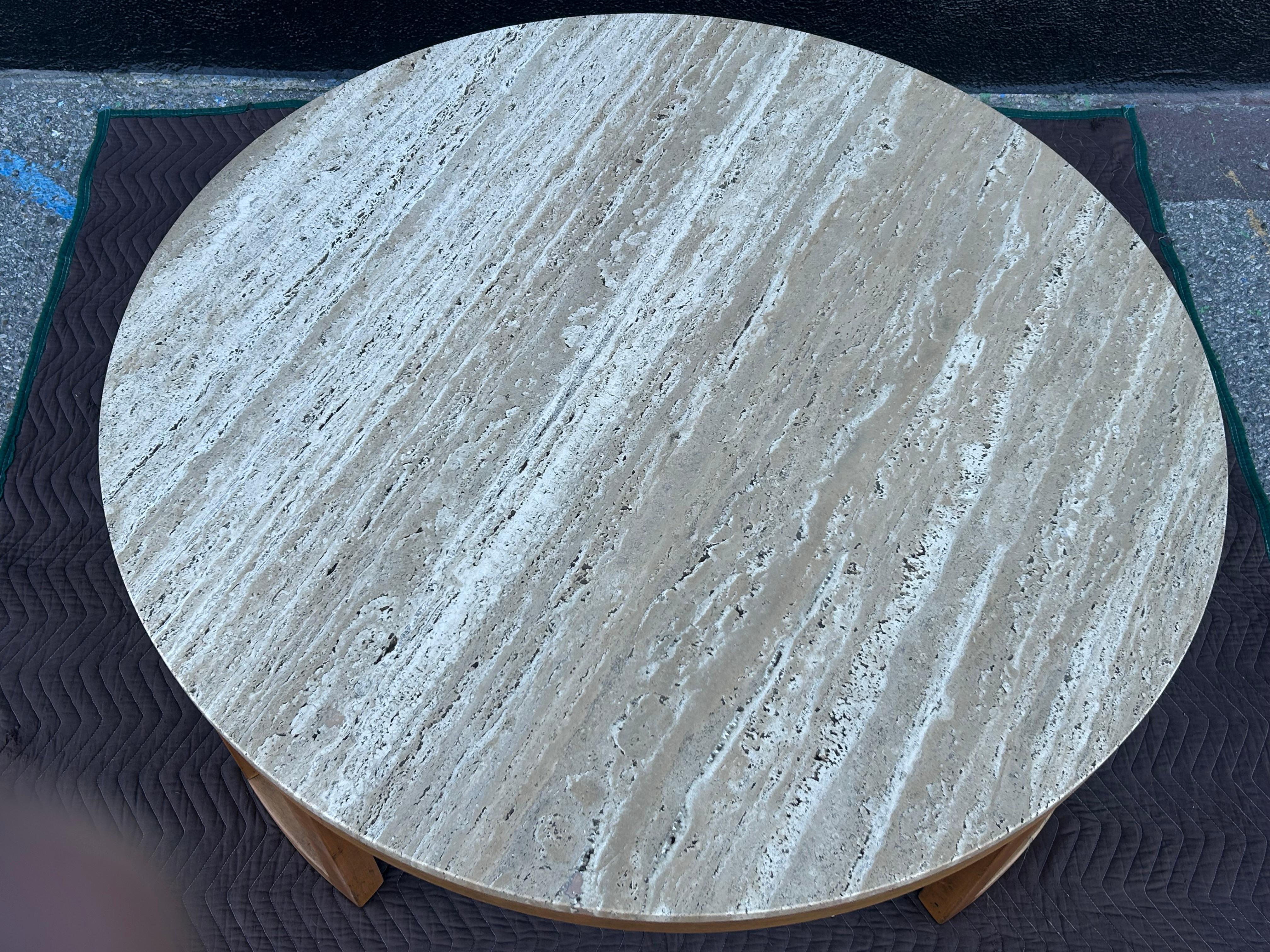 Travail du bois California Design Coffee Table with Marble Top Van Keppel Green en vente