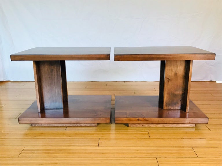 Van Keppel Green Architectural End Tables at 1stDibs