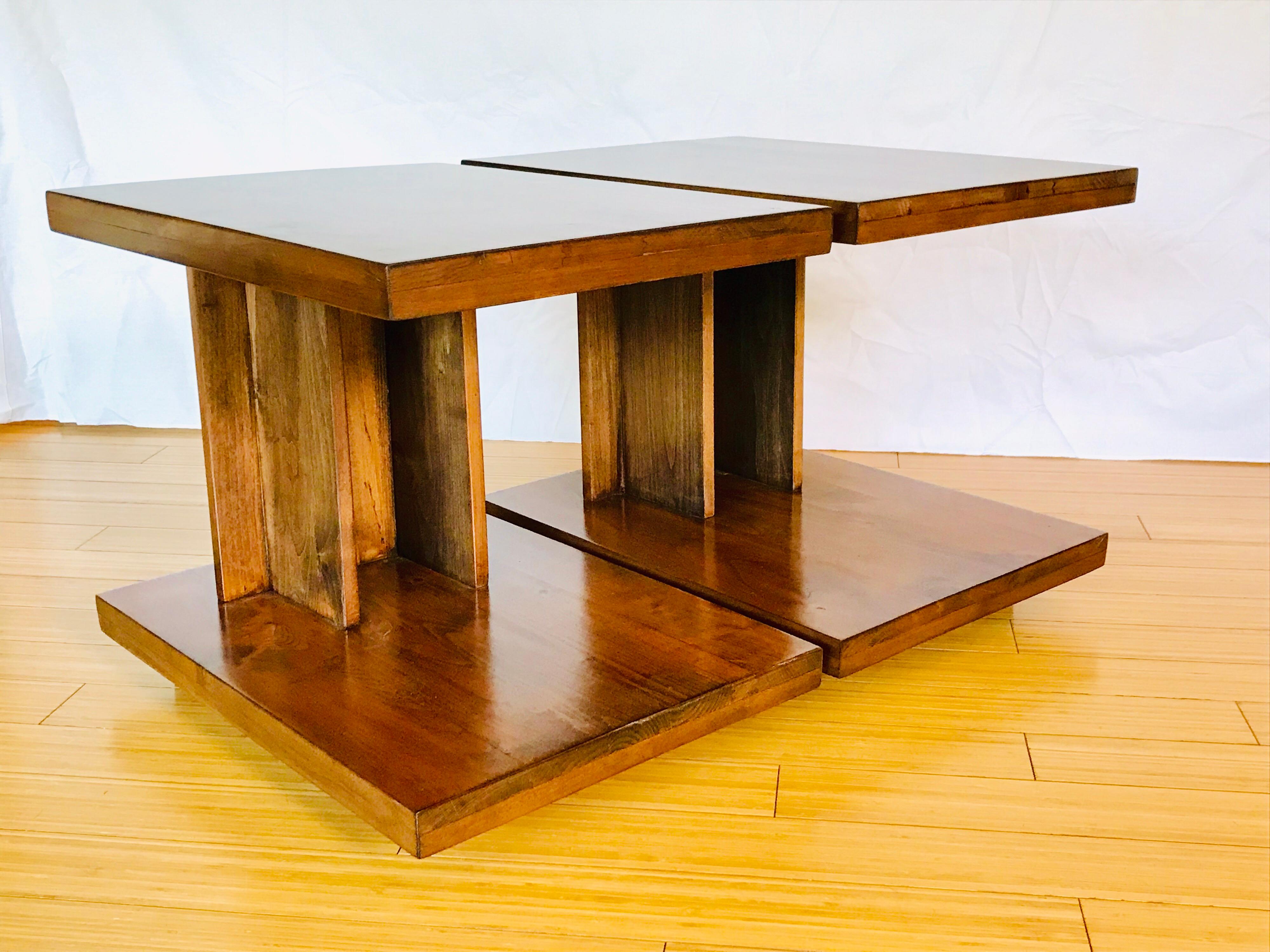 20th Century Van Keppel Green Architectural End Tables