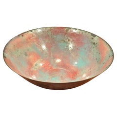 California Design Enamel on Copper Bowl by Barbara Culp