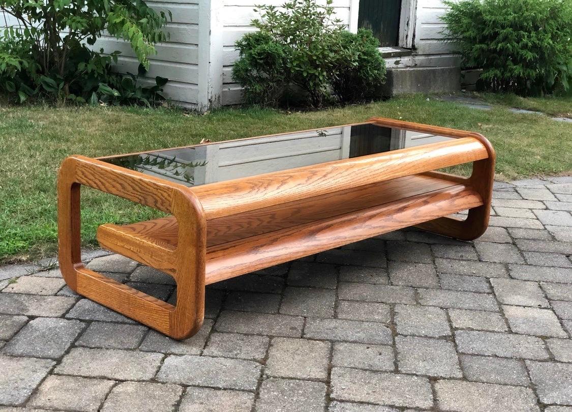 Mid-Century Modern Lou Hodges large cocktail table measuring 56