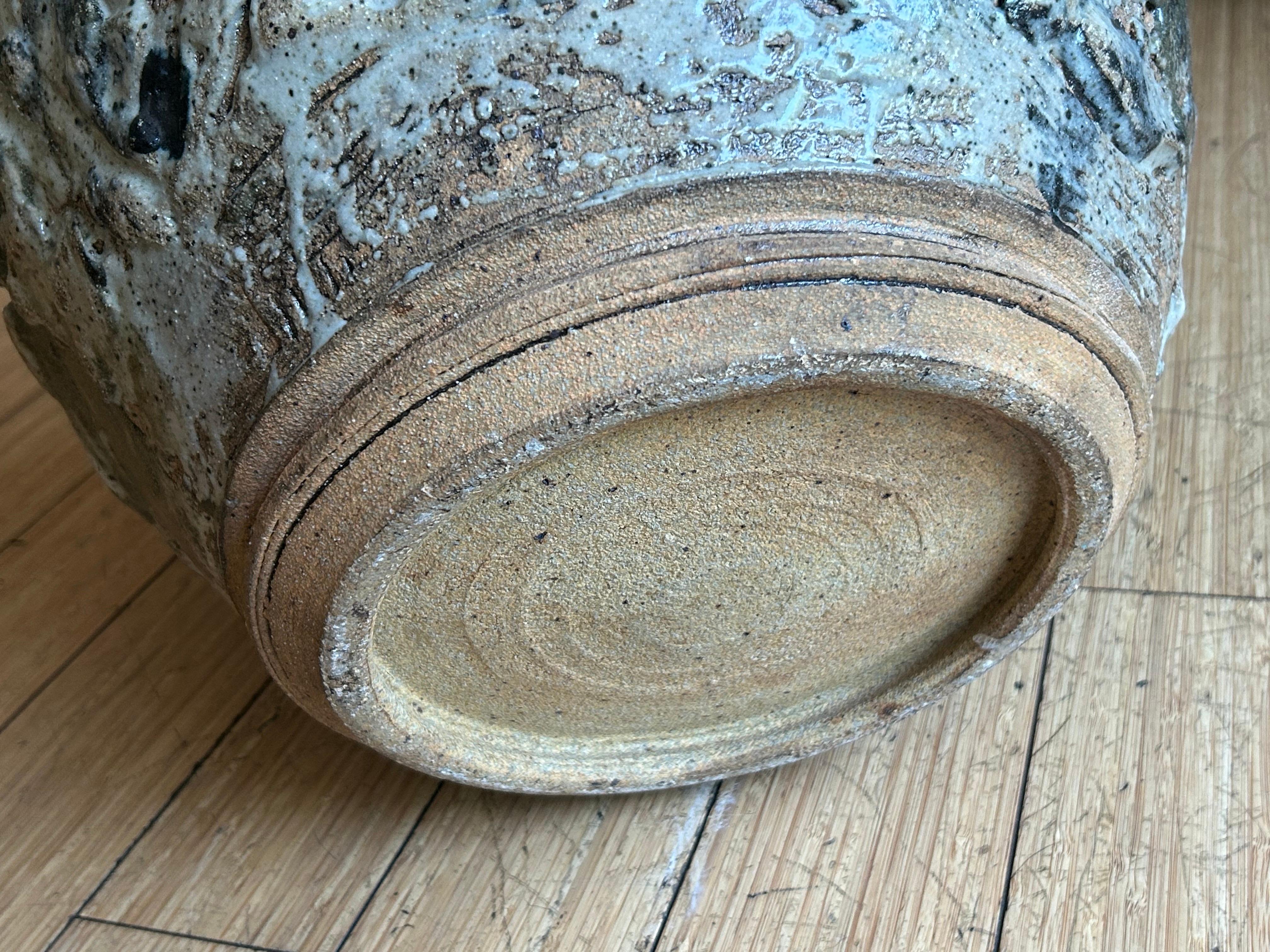 California Design Planter with Abstract Expressionist Glaze 1960s For Sale 6