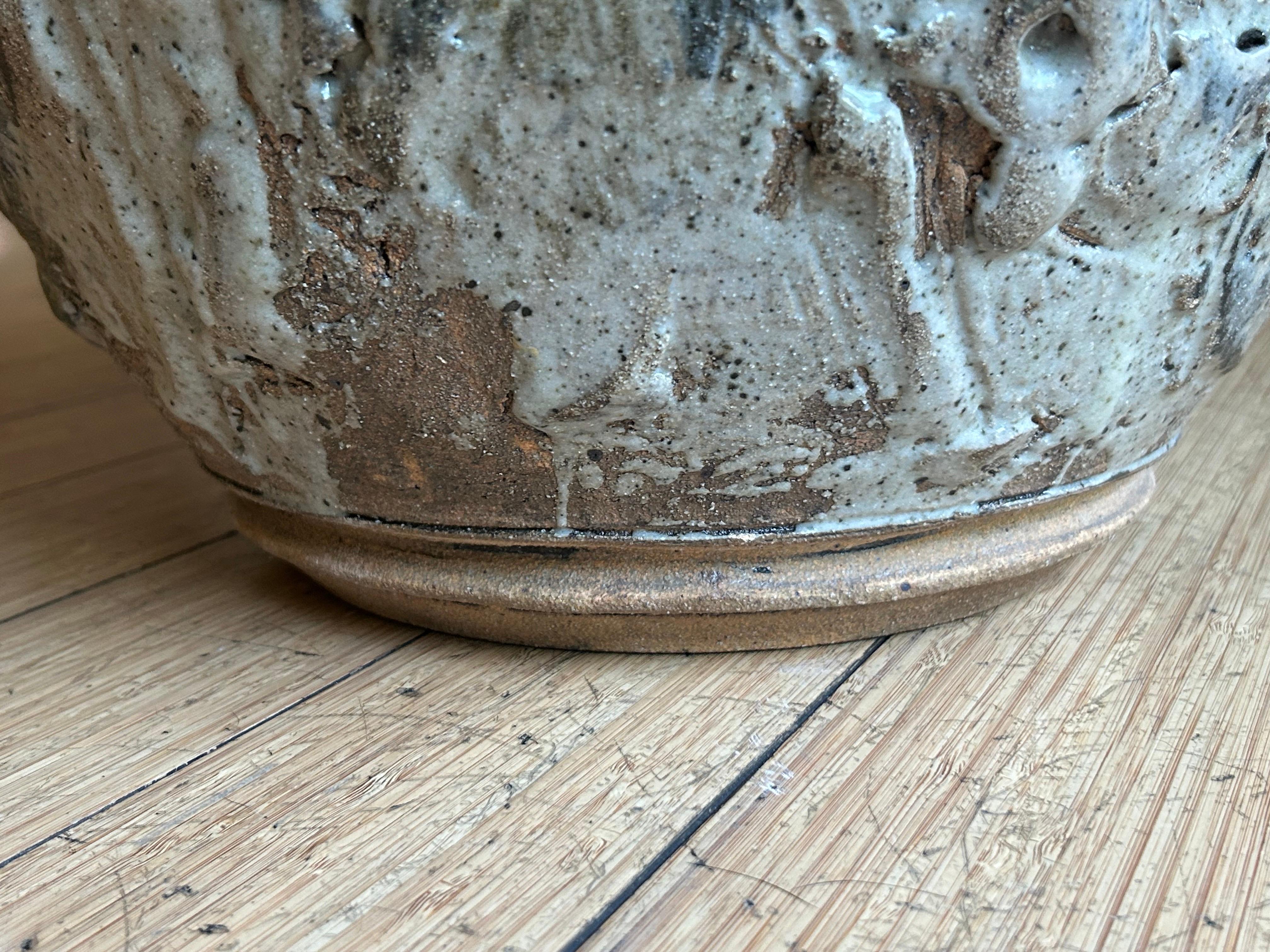 California Design Planter with Abstract Expressionist Glaze 1960s For Sale 7