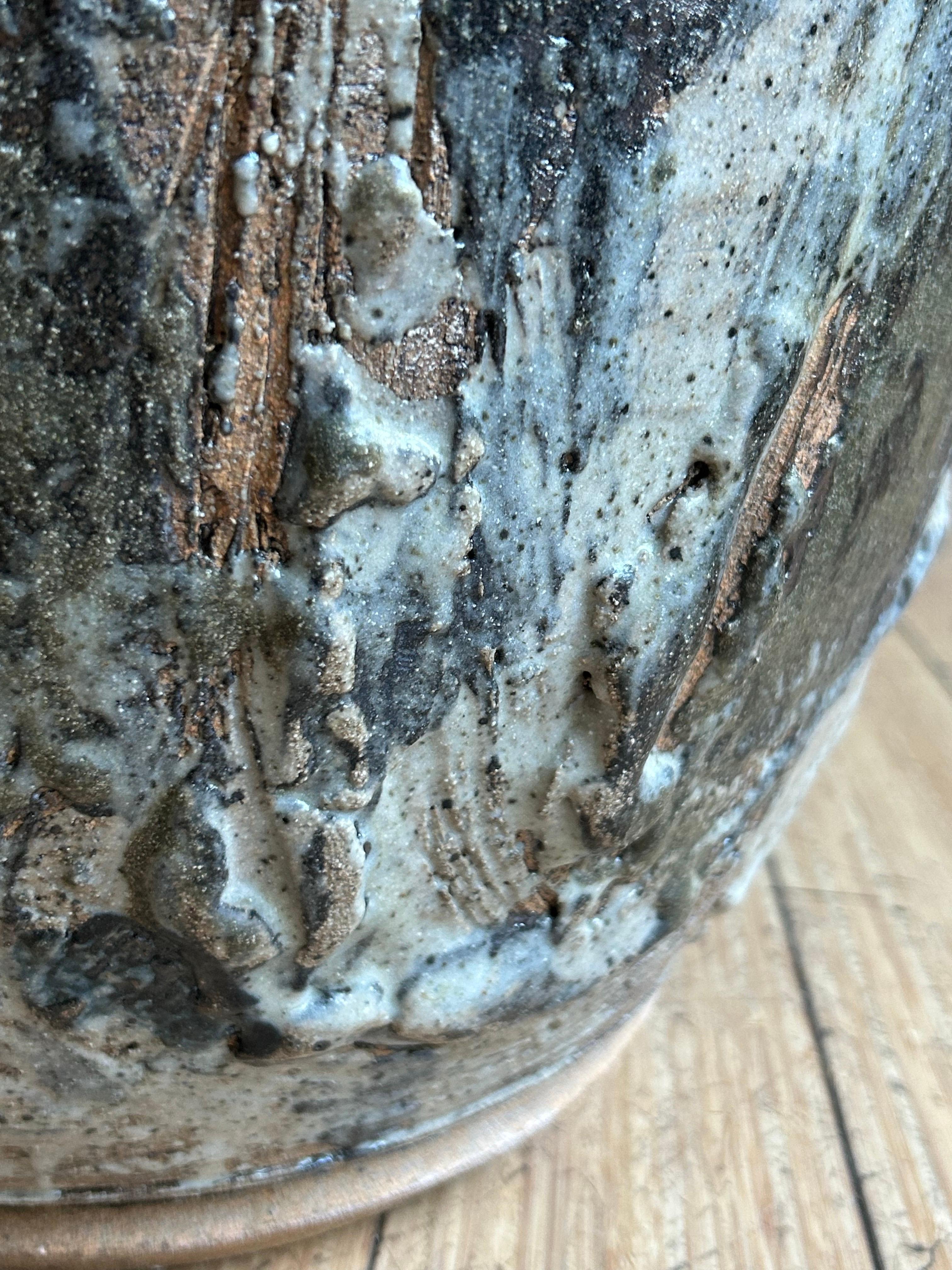 20th Century California Design Planter with Abstract Expressionist Glaze 1960s For Sale