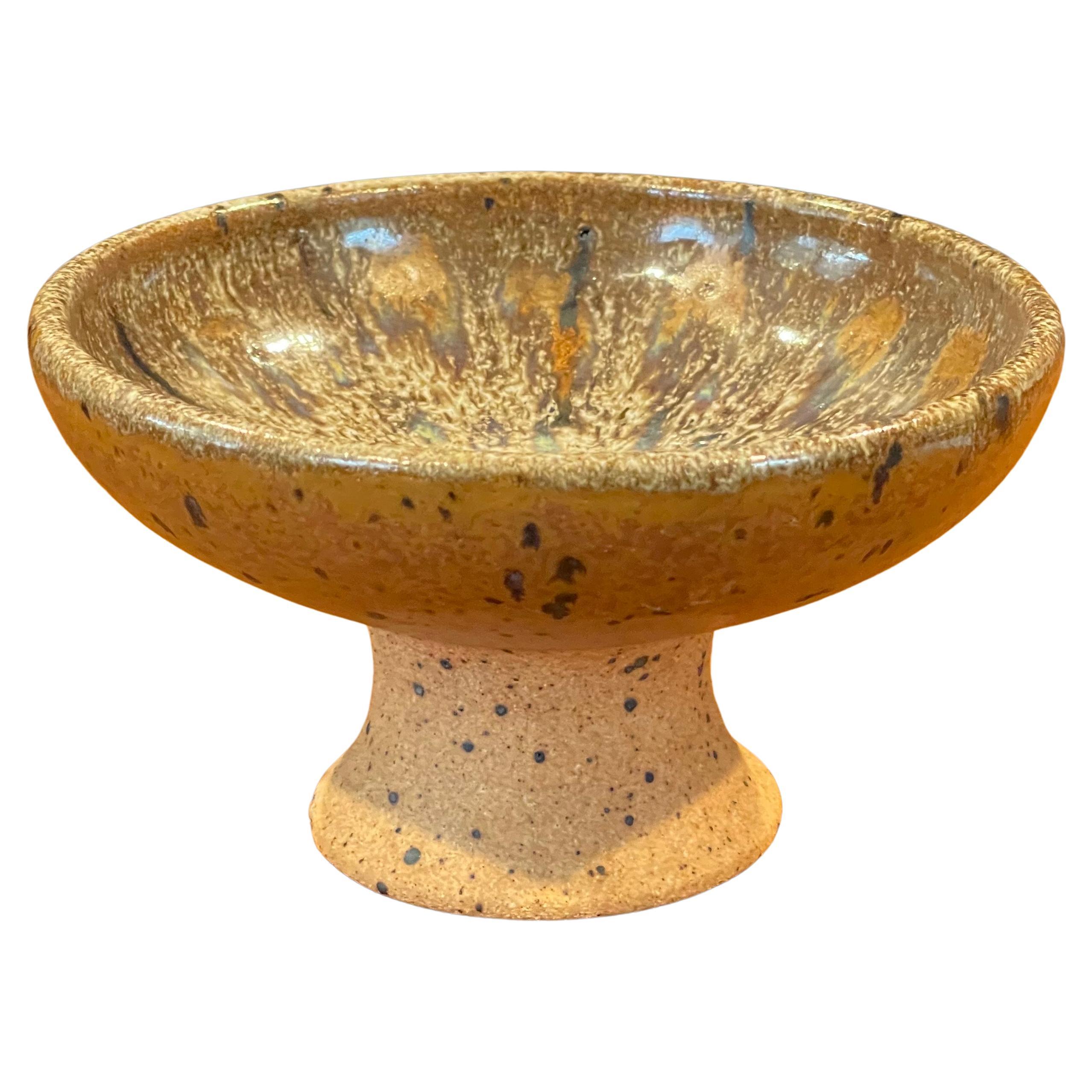 Mid-Century Modern California Design Small Ceramic Pedestal Bowl / 
