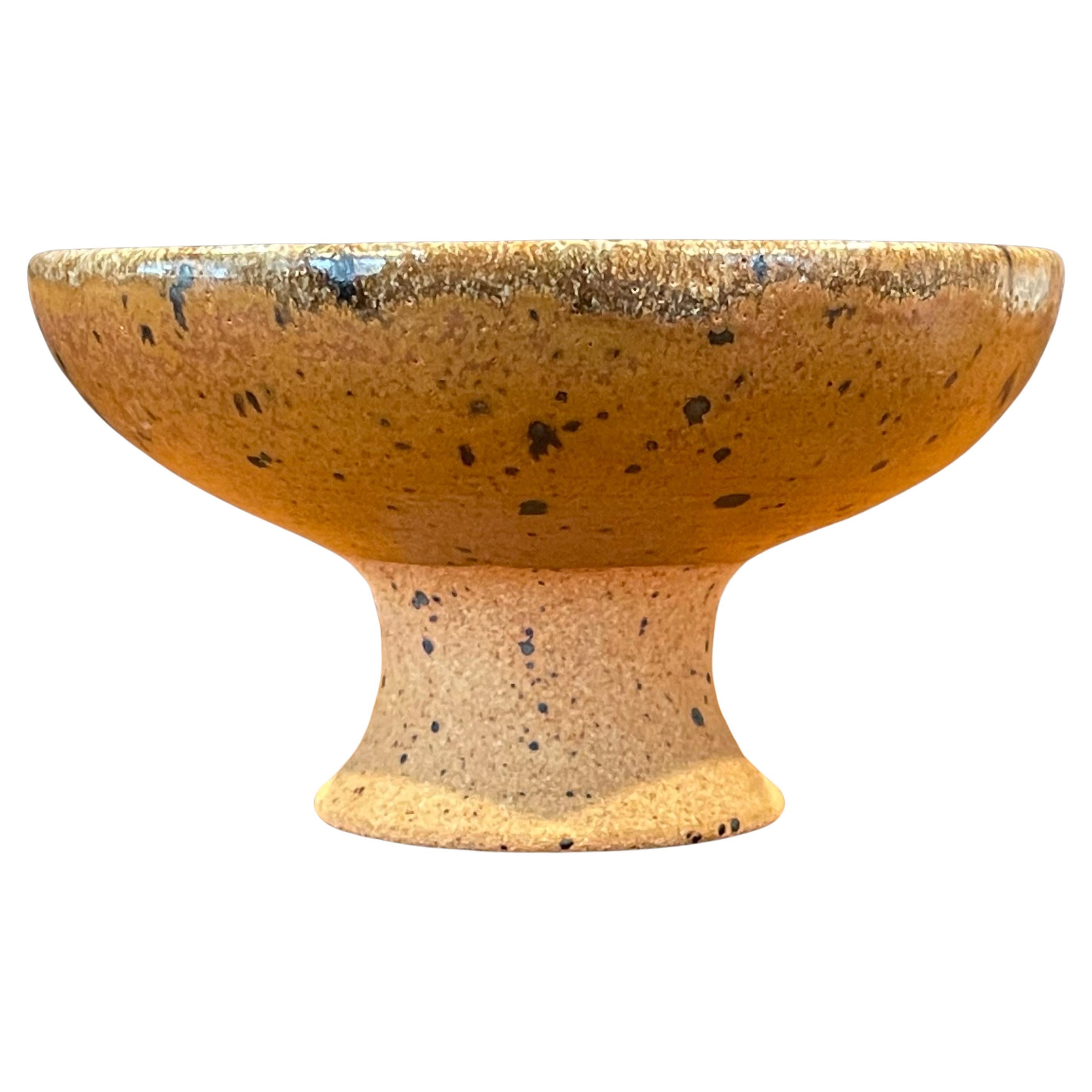 American California Design Small Ceramic Pedestal Bowl / 