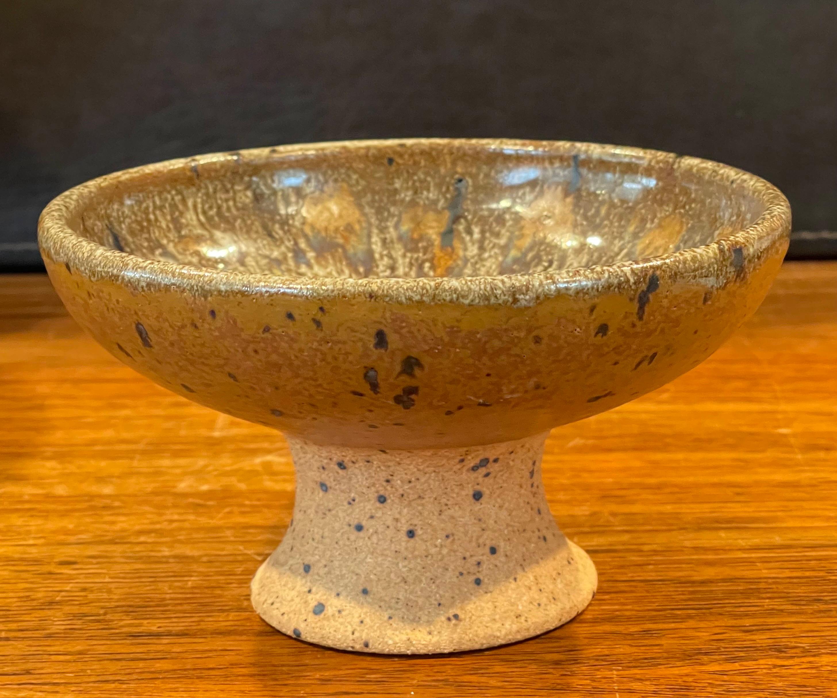 20th Century California Design Small Ceramic Pedestal Bowl / 