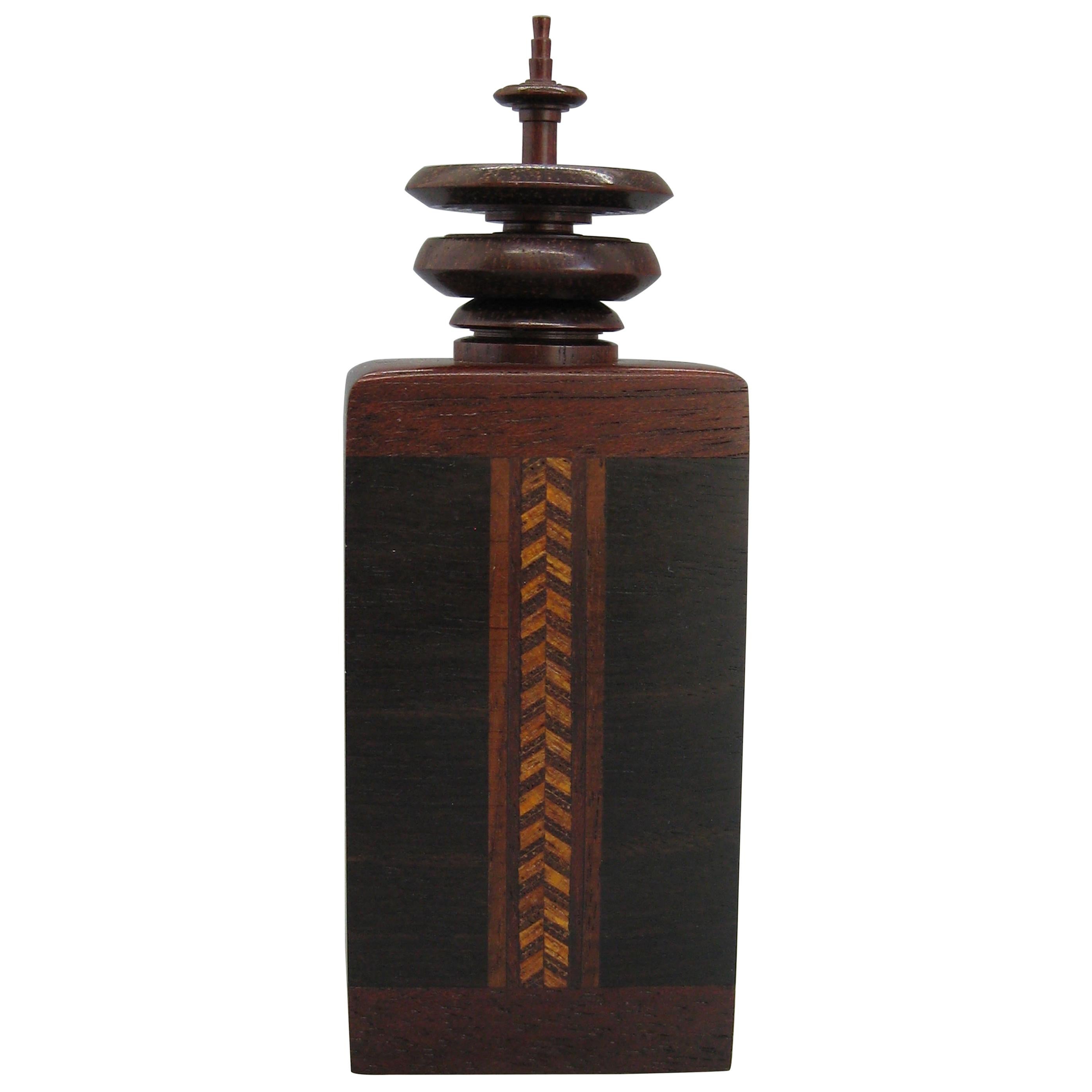 Boîte à bouteille de parfum en bois de rose cocobolo de Stephen Paulsen, design californien