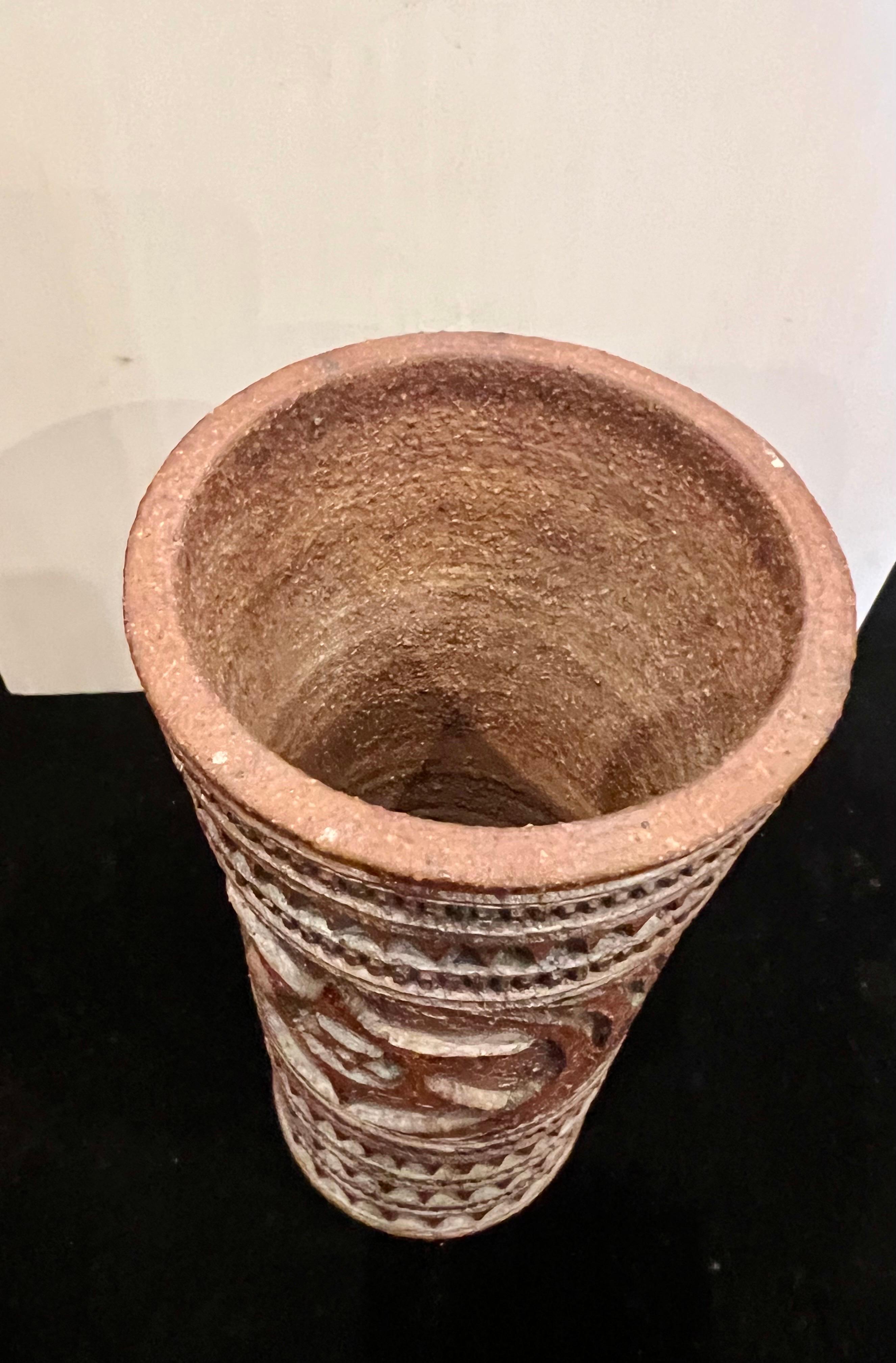 Pottery California Design Stoneware Brutalist Rare Vase by Wayne Chapman