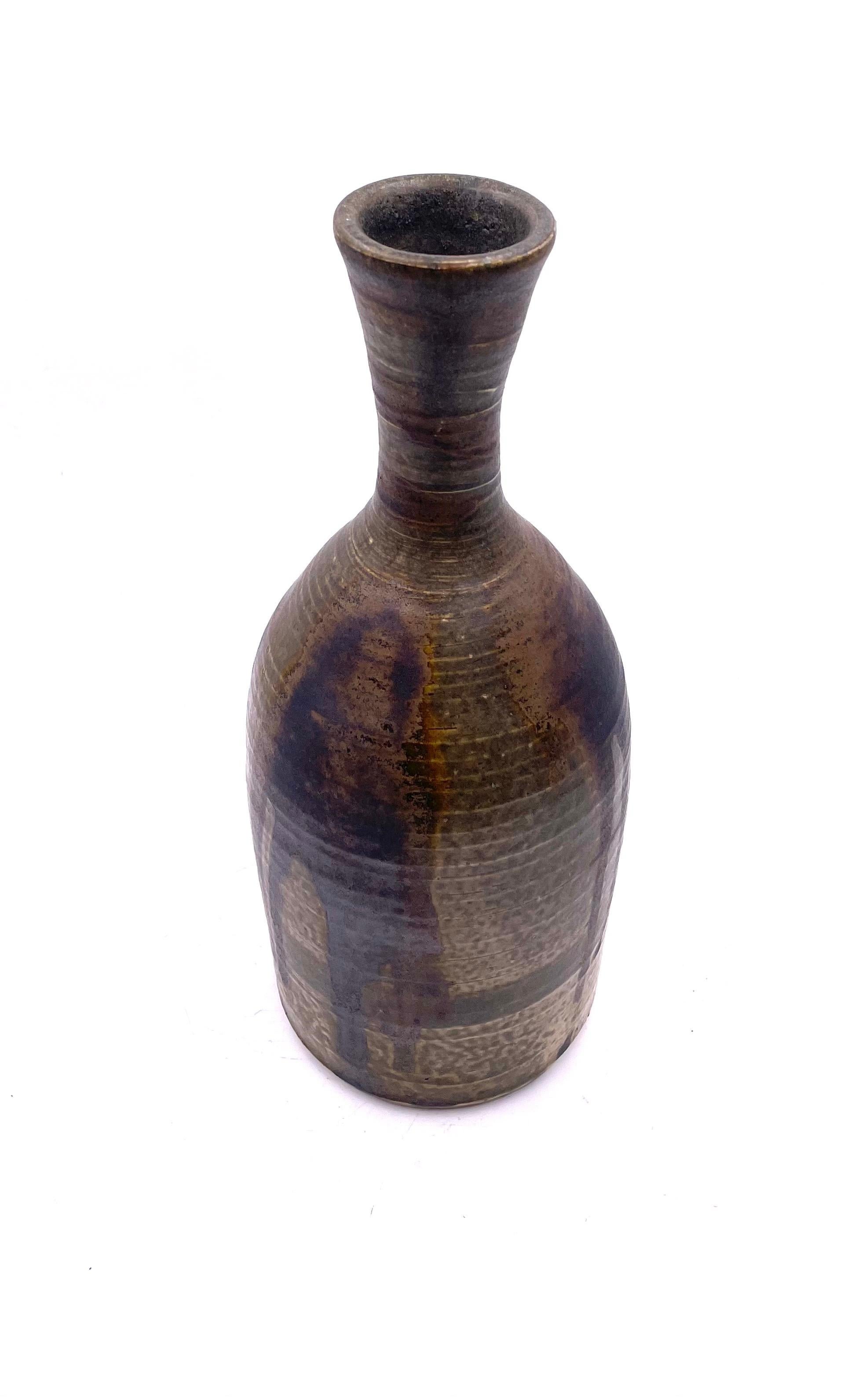 20th Century California Design Stoneware Pottery Vase, 1950s For Sale