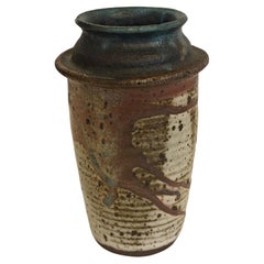 California Design Studio Stoneware Weed Flower Vase Signed MCM