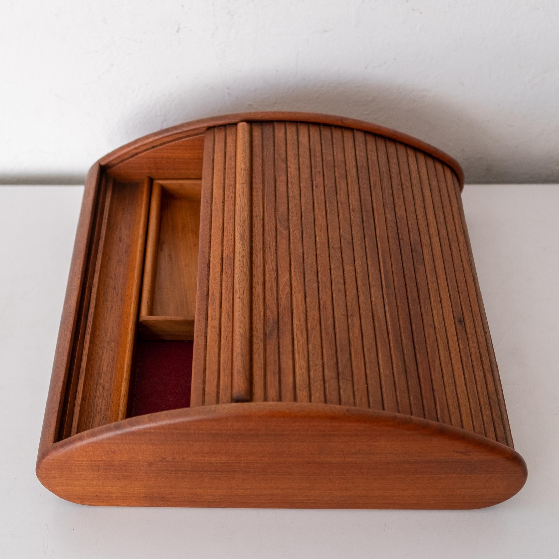 Mid-Century Modern California Design Tambour Door Jewelry Box
