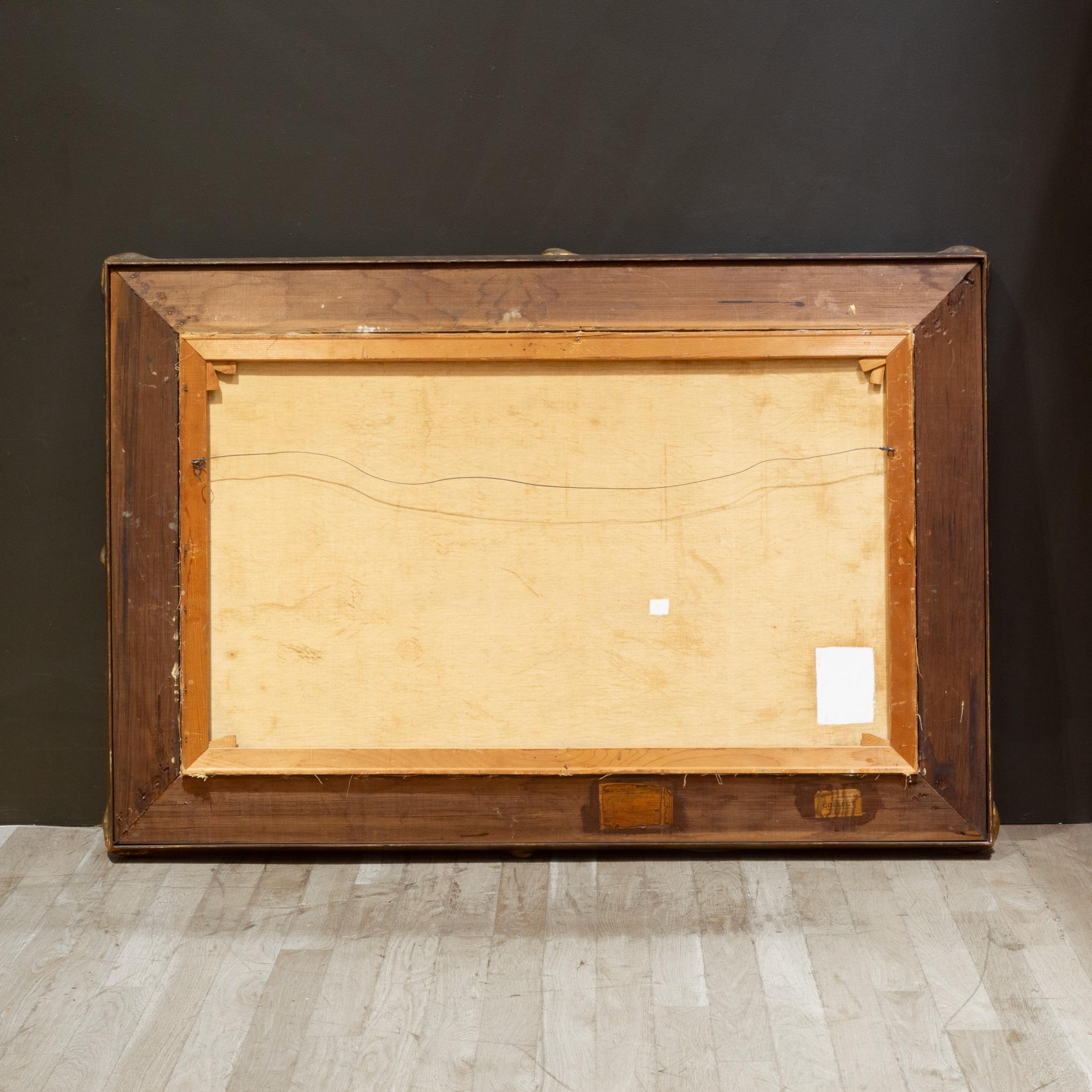 California Forest Fire, William M. Lemos, Oil on Canvas, Pie Crust Frame 1910 6