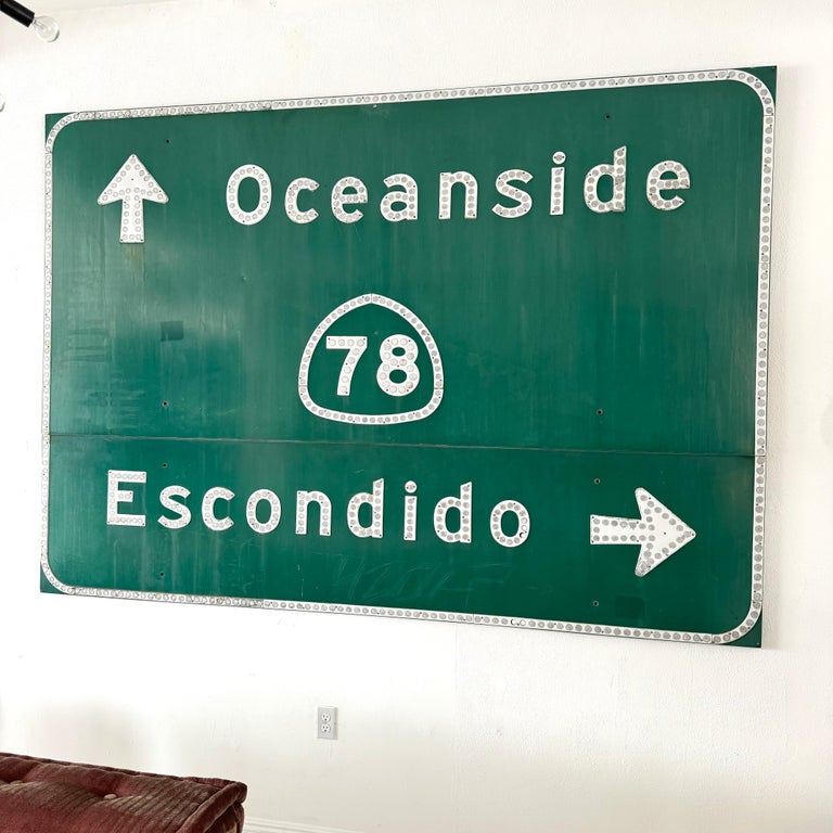 California Freeway Sign, 1986 USA For Sale at 1stDibs