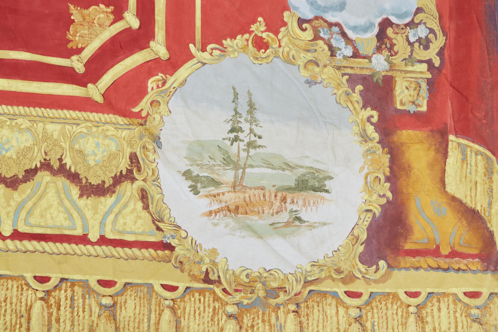 California Gold Rush Painted Stage Curtain after Charles Nahl 4