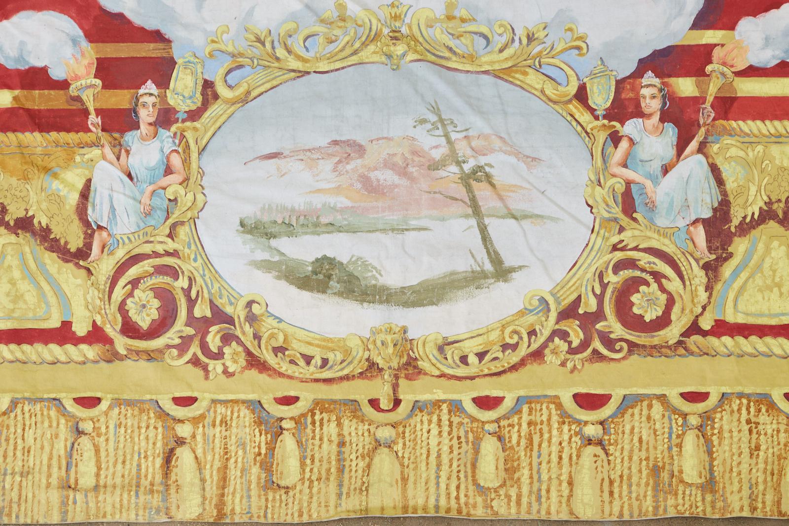 California Gold Rush Painted Stage Curtain after Charles Nahl 6