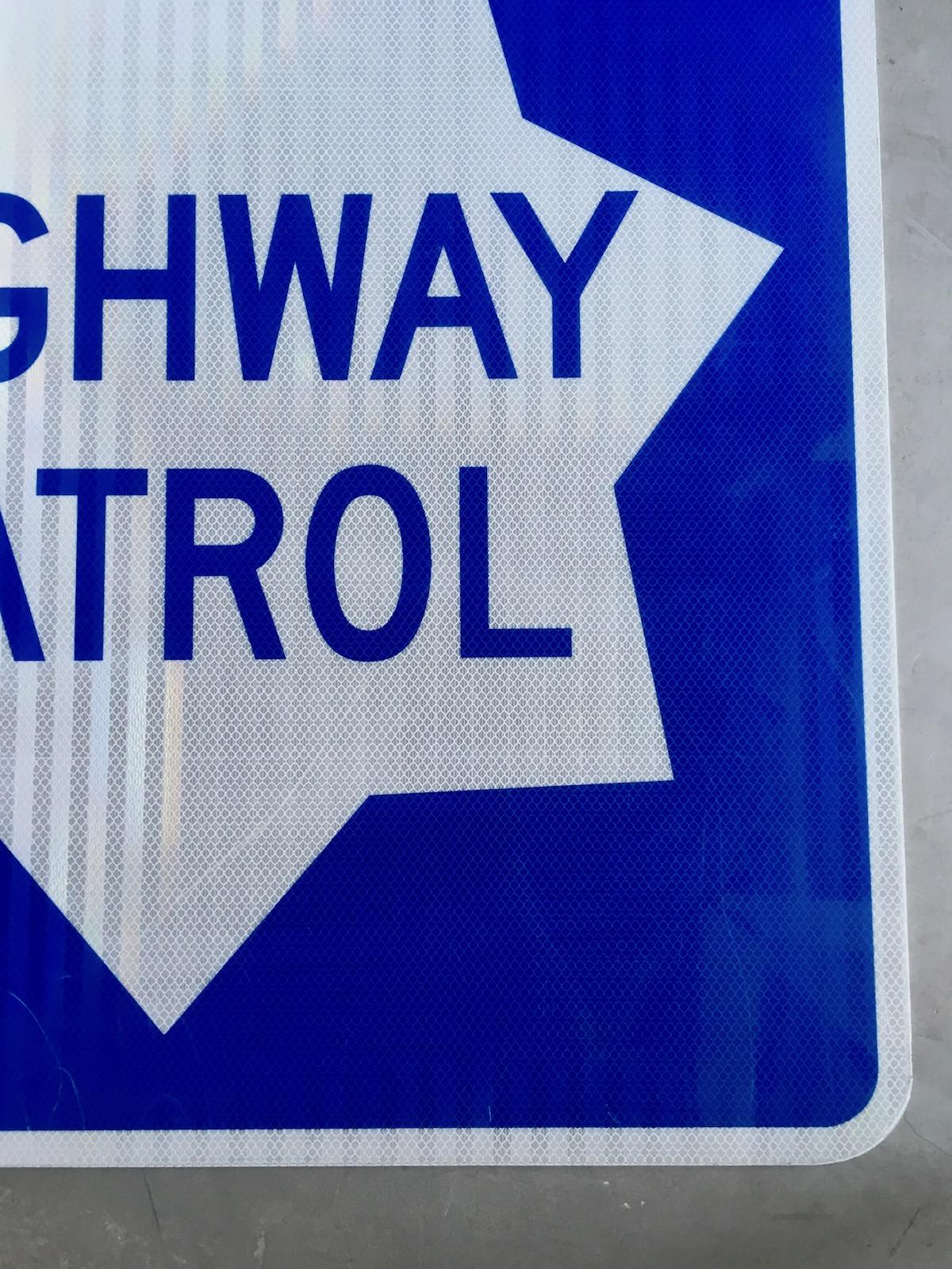 American California Highway Patrol Sign