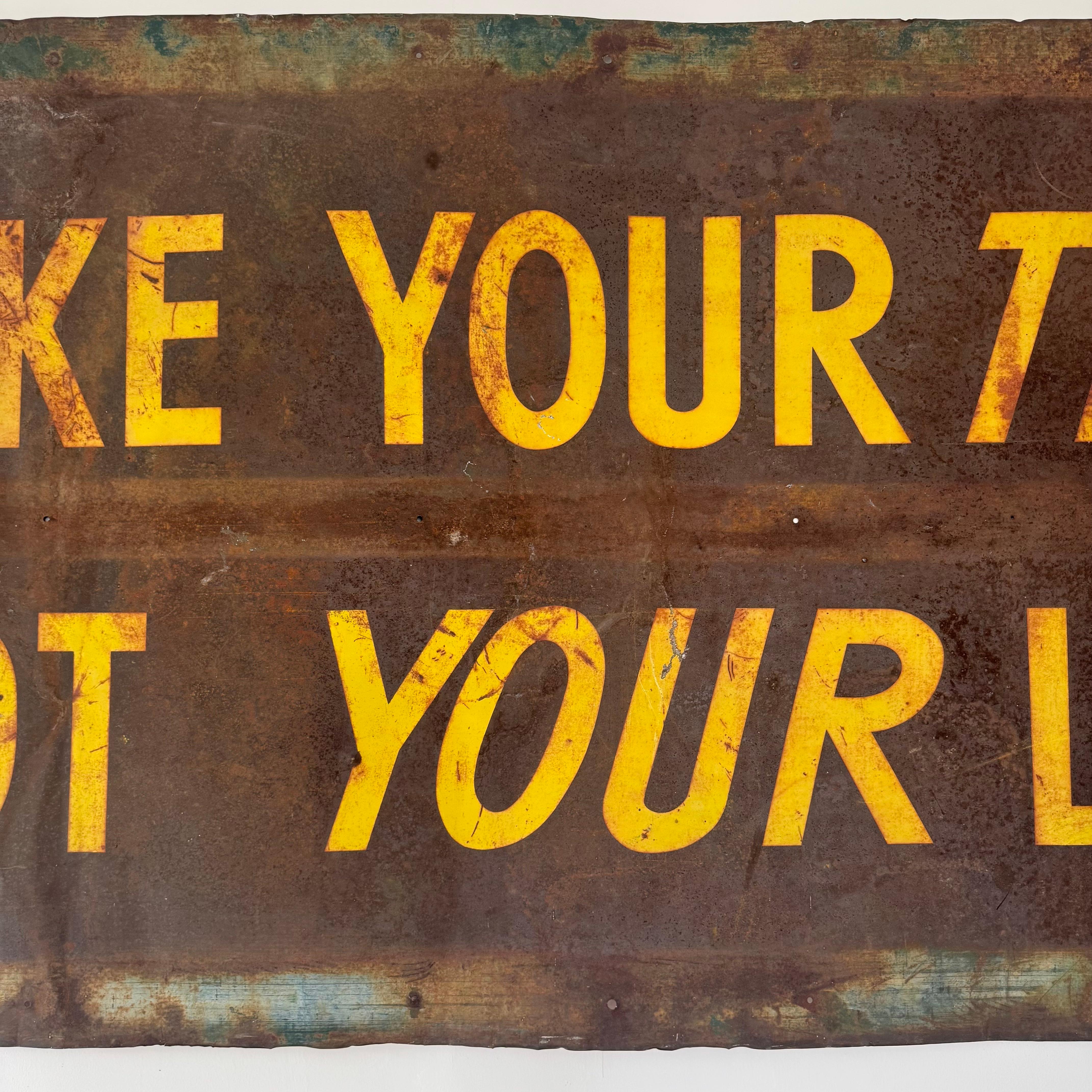 Steel California Highway Sign, 1940s USA