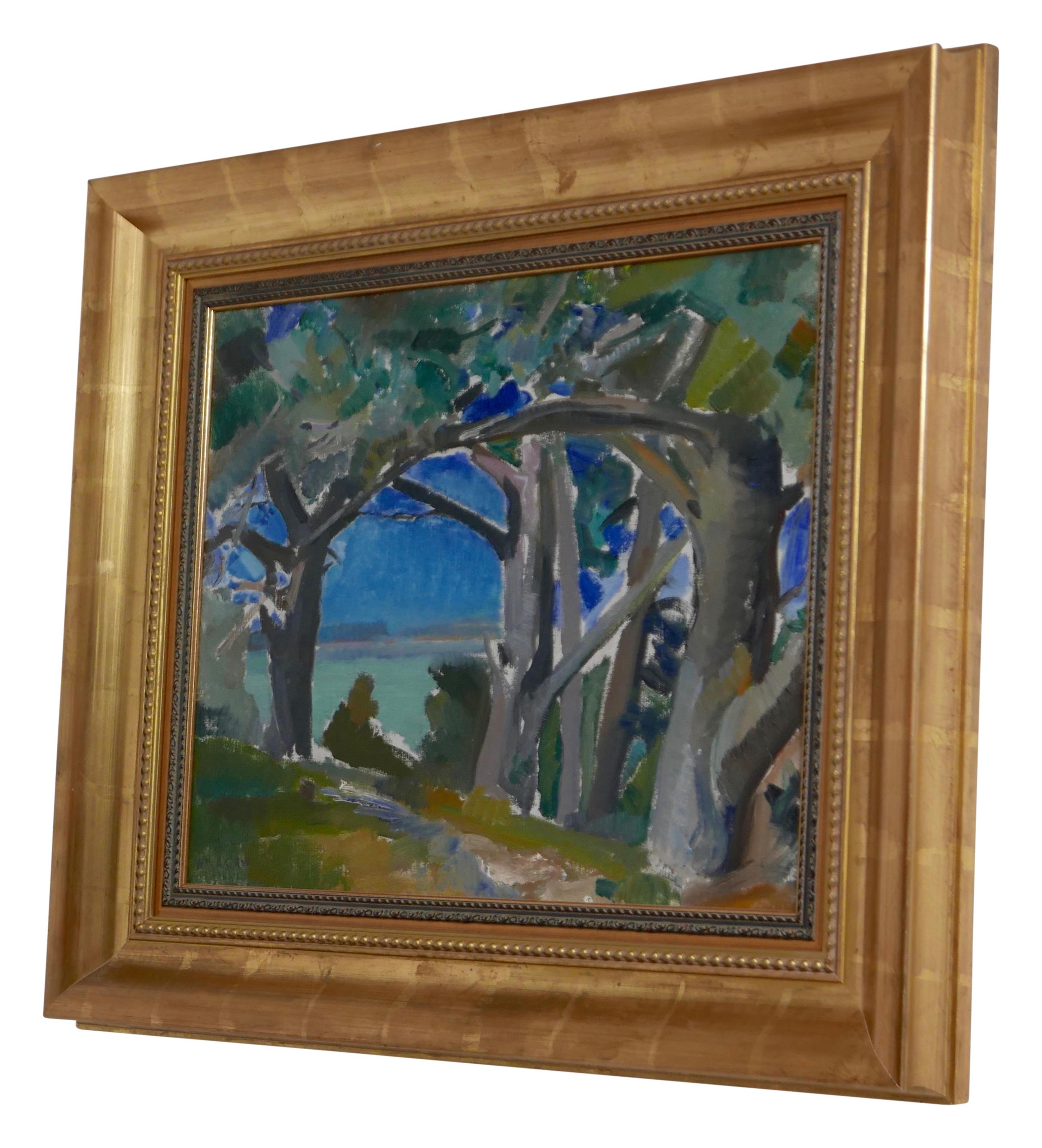 Hand-Painted California Impressionist Landscape Painting by William Alexander Gaw