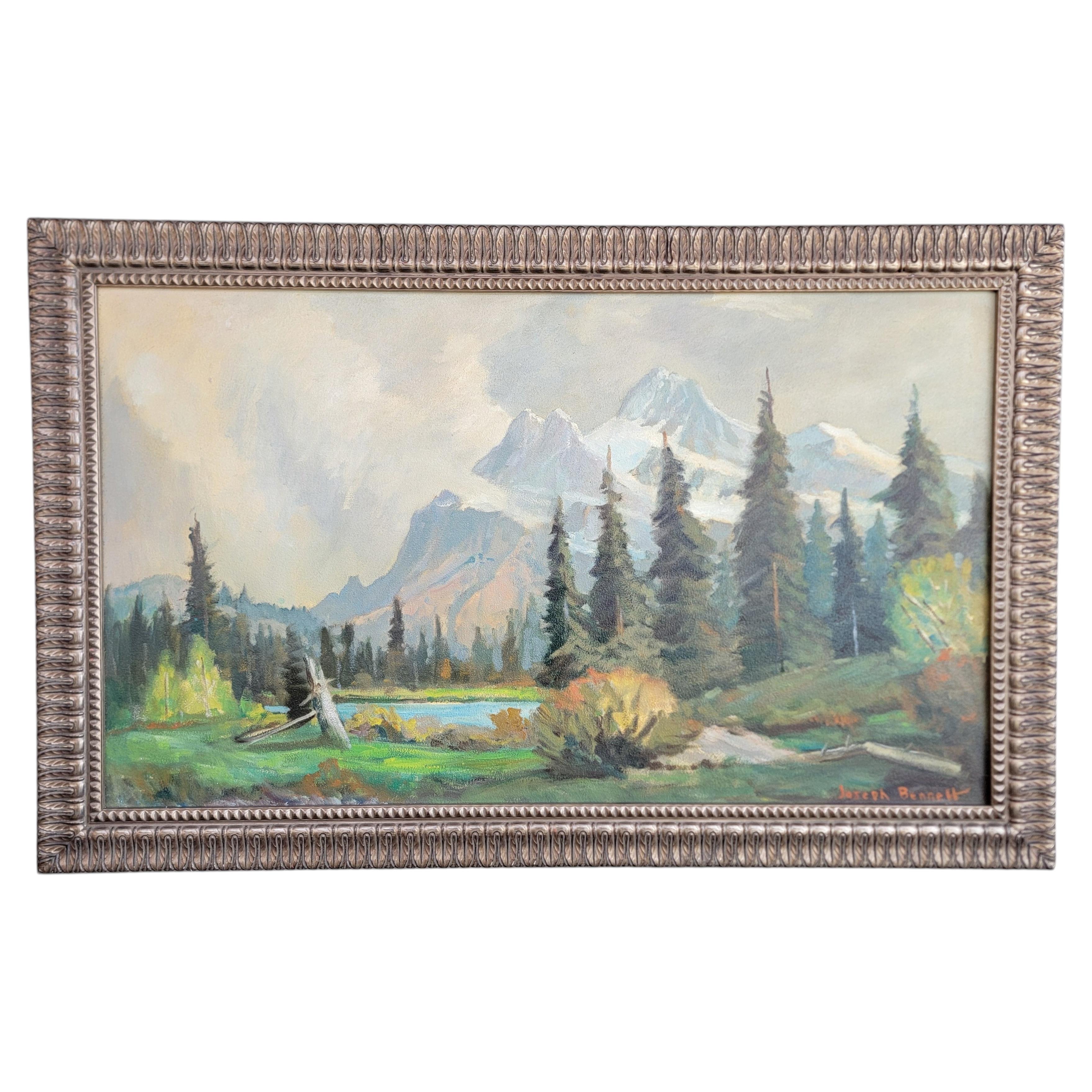 Impressionistisches Berglandschaftsgemälde aus Kalifornien von Joseph H. Bennett