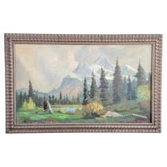 California Impressionistic Mountain Landscape Painting by Joseph H. Bennett