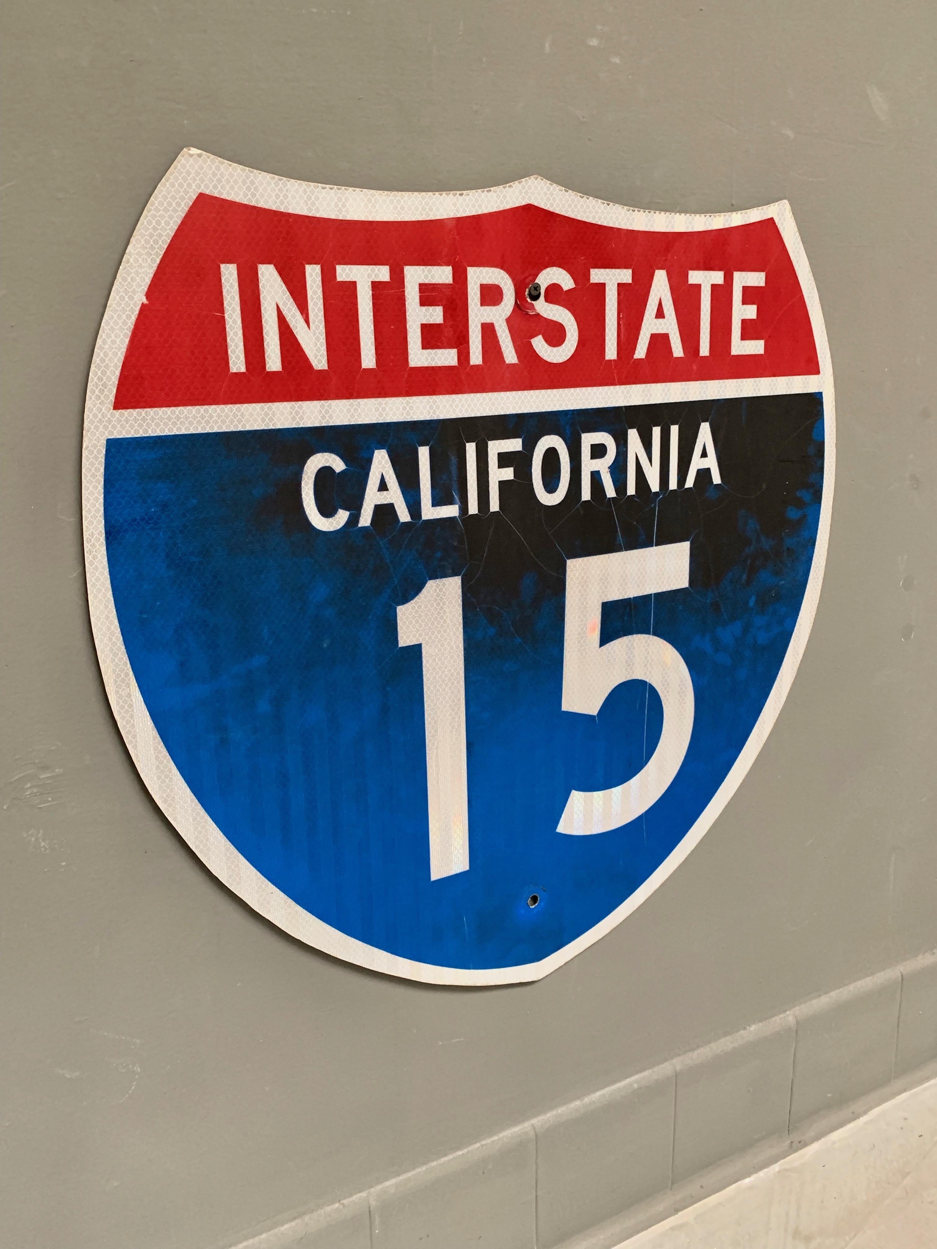 Kalifornien, Interstate 15, Straßenschild im Zustand „Gut“ im Angebot in Los Angeles, CA